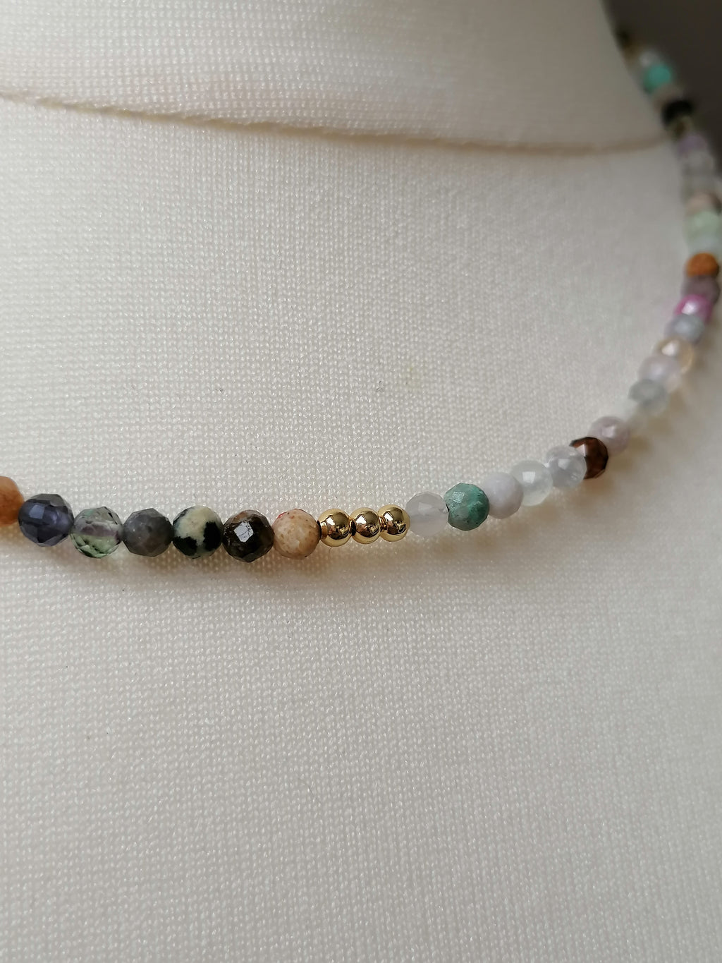Multi-Gemstone Rainbow Necklace semi-precious