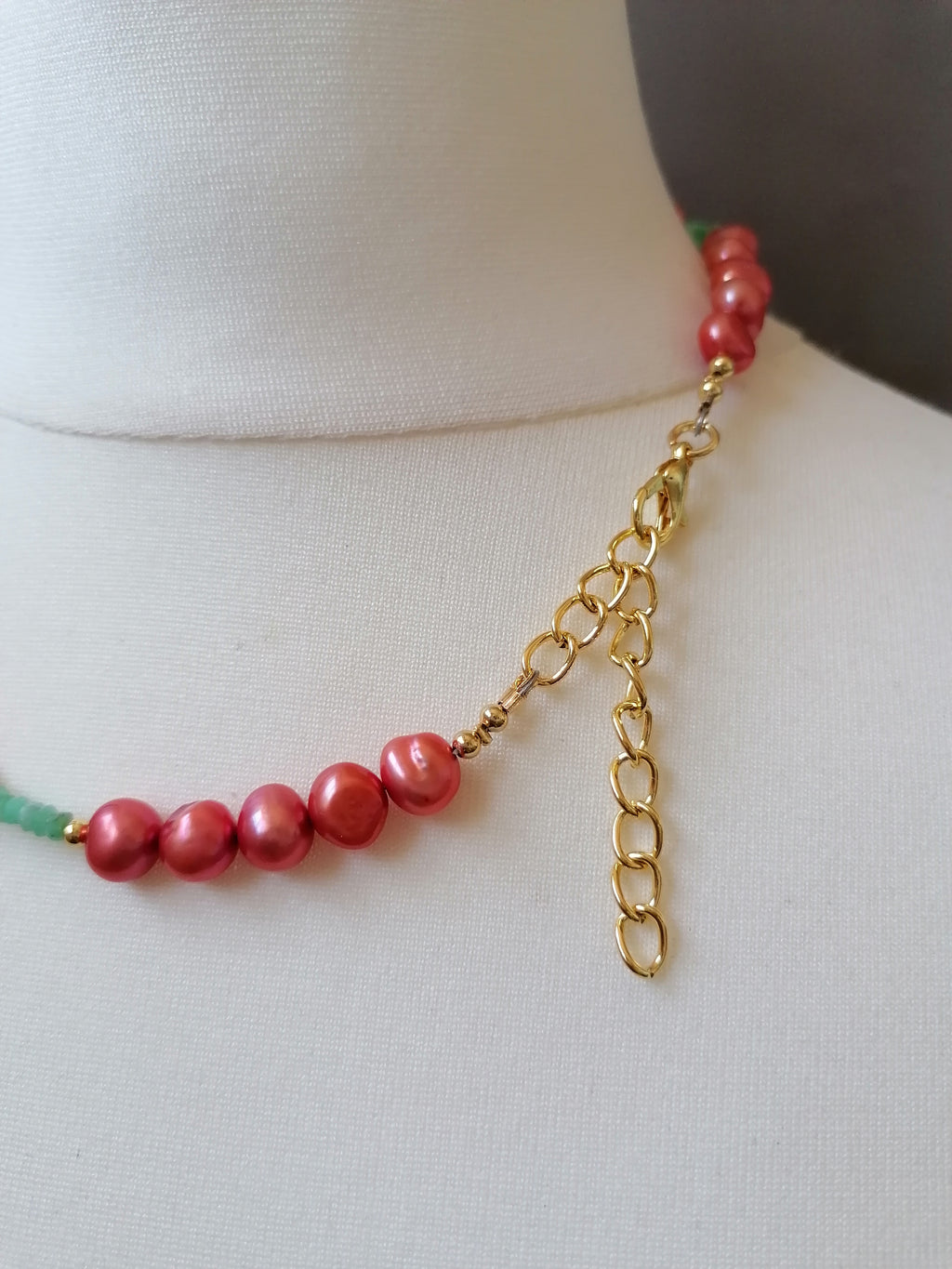 Cultured Freshwater Pearl & Apatite Gemstone Necklace