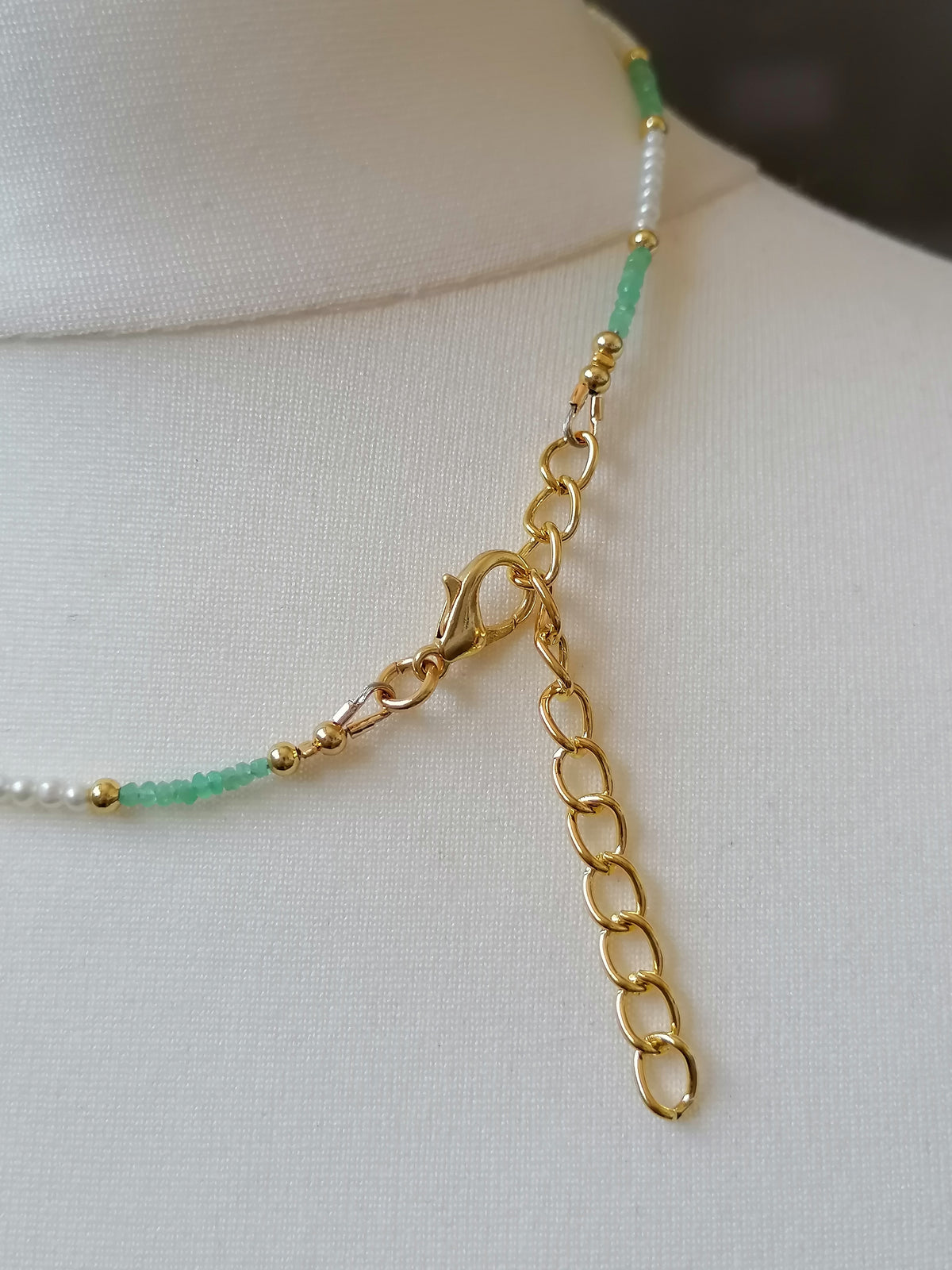 Ethiopian Opal, Freshwater Seed Pearl & Apatite Gemstone Necklace