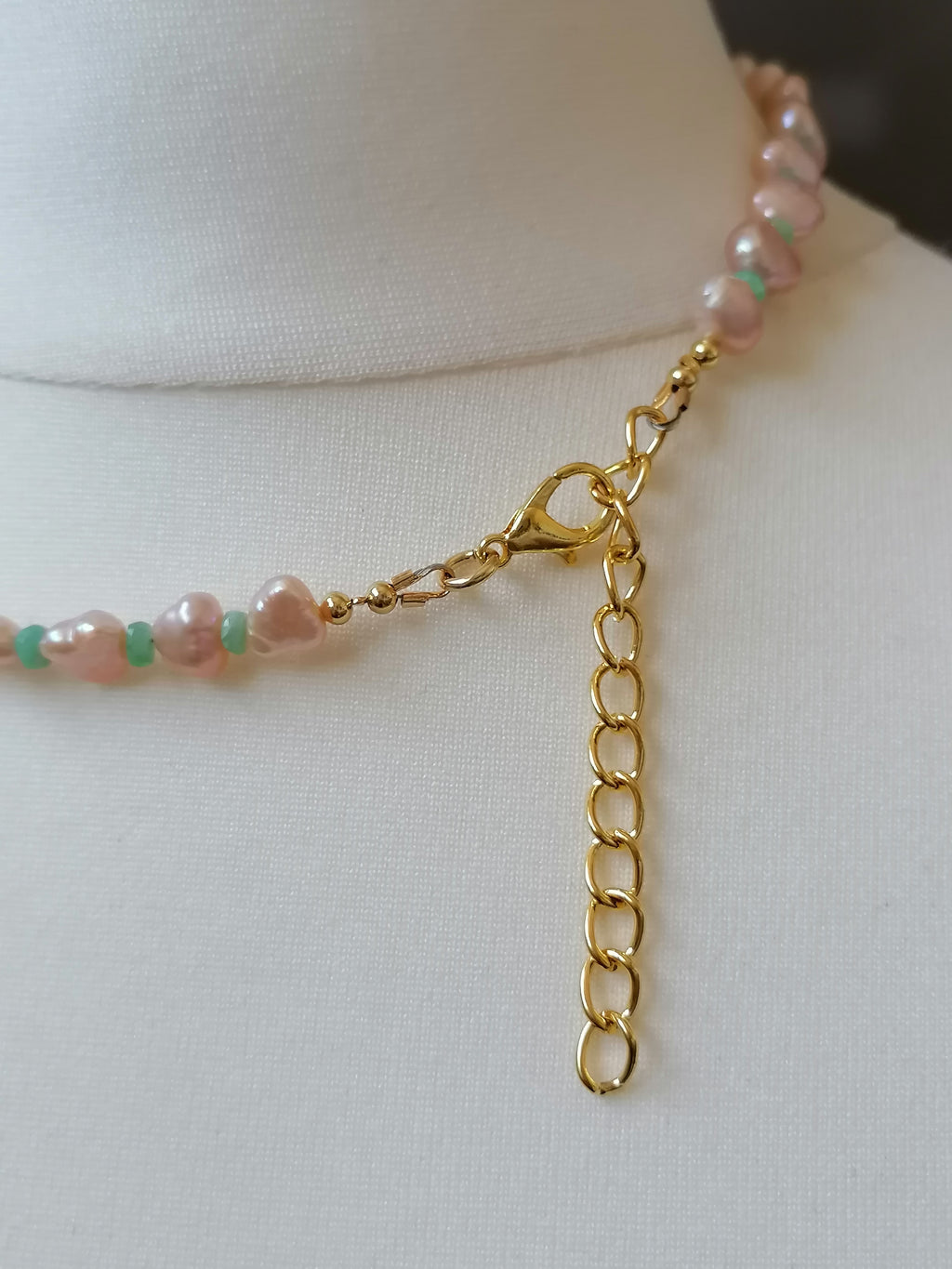Cultured Freshwater Pearl & Apatite Gemstone Necklace