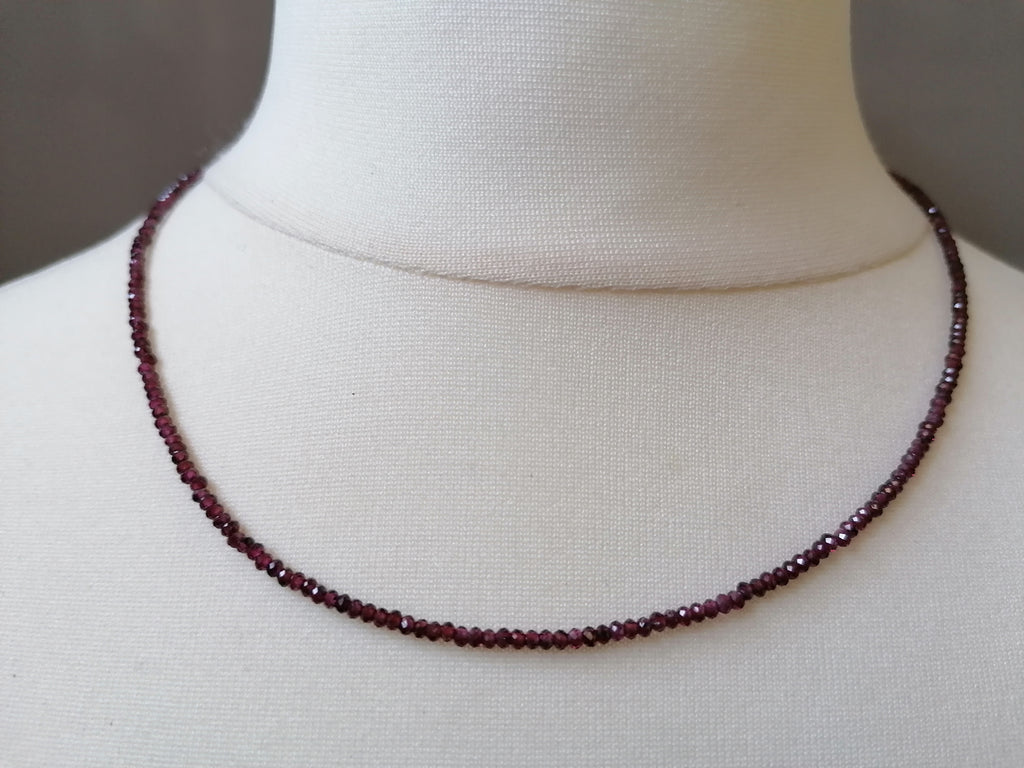 Semi-Precious Garnet Gemstone Necklace