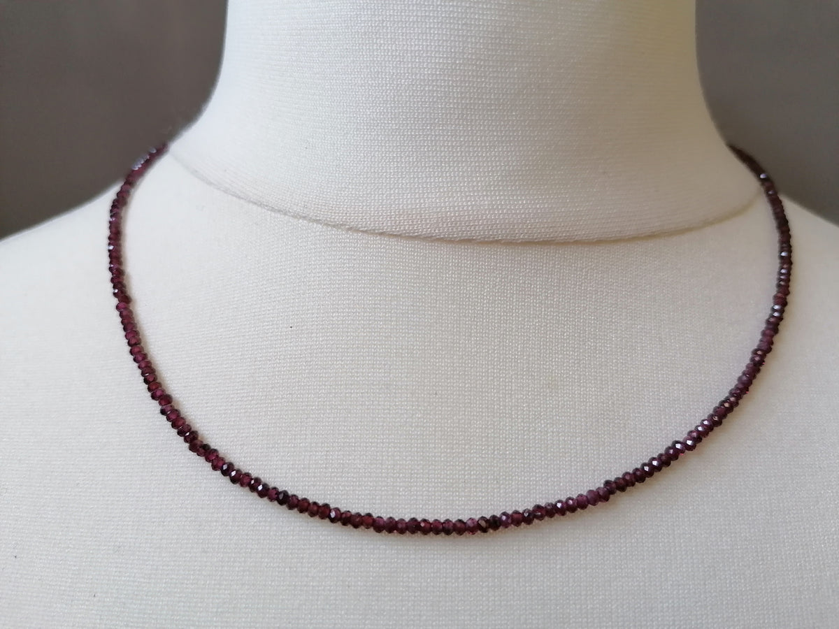 Semi-Precious Garnet Gemstone Necklace