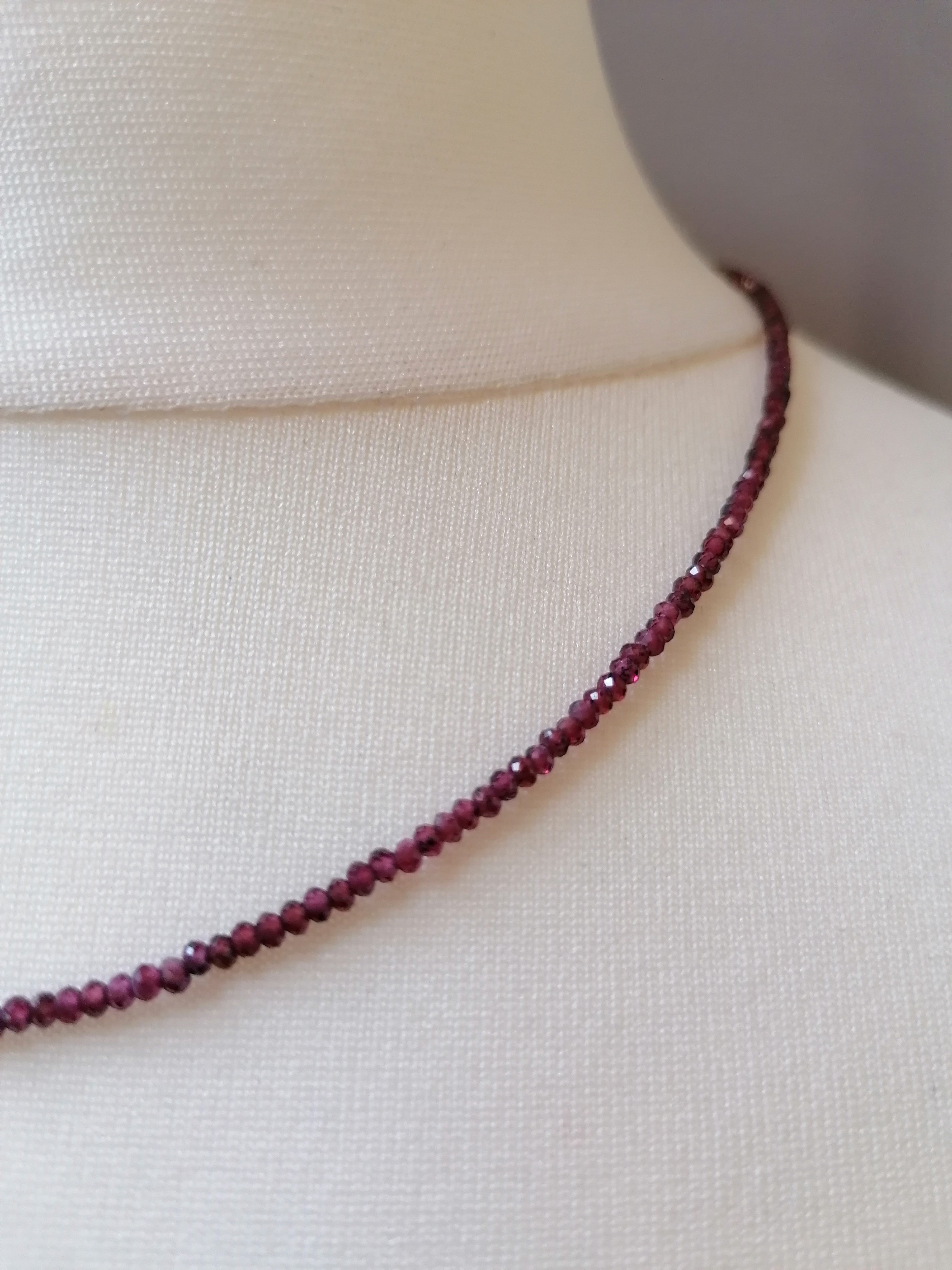 Semi-Precious Garnet Gemstone Necklace