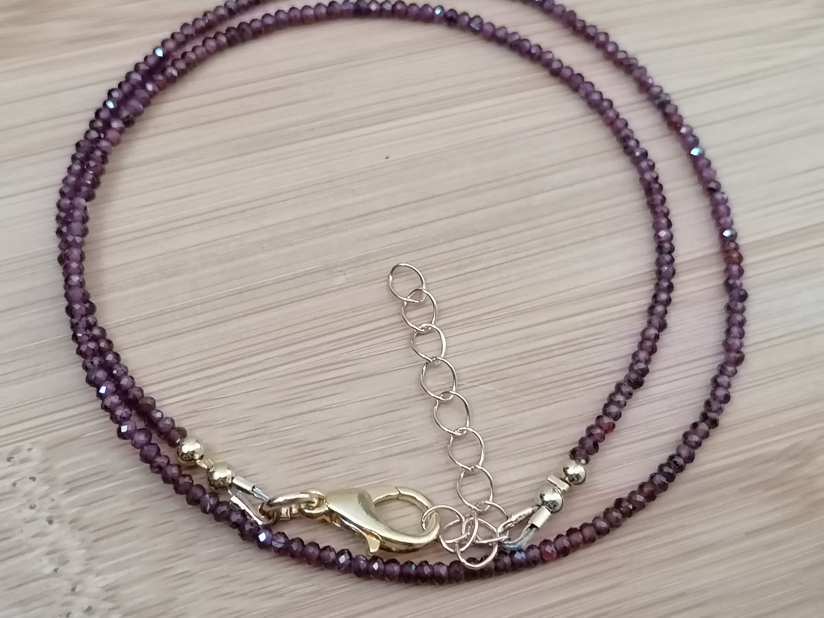 Semi-Precious Garnet Gemstone Necklace