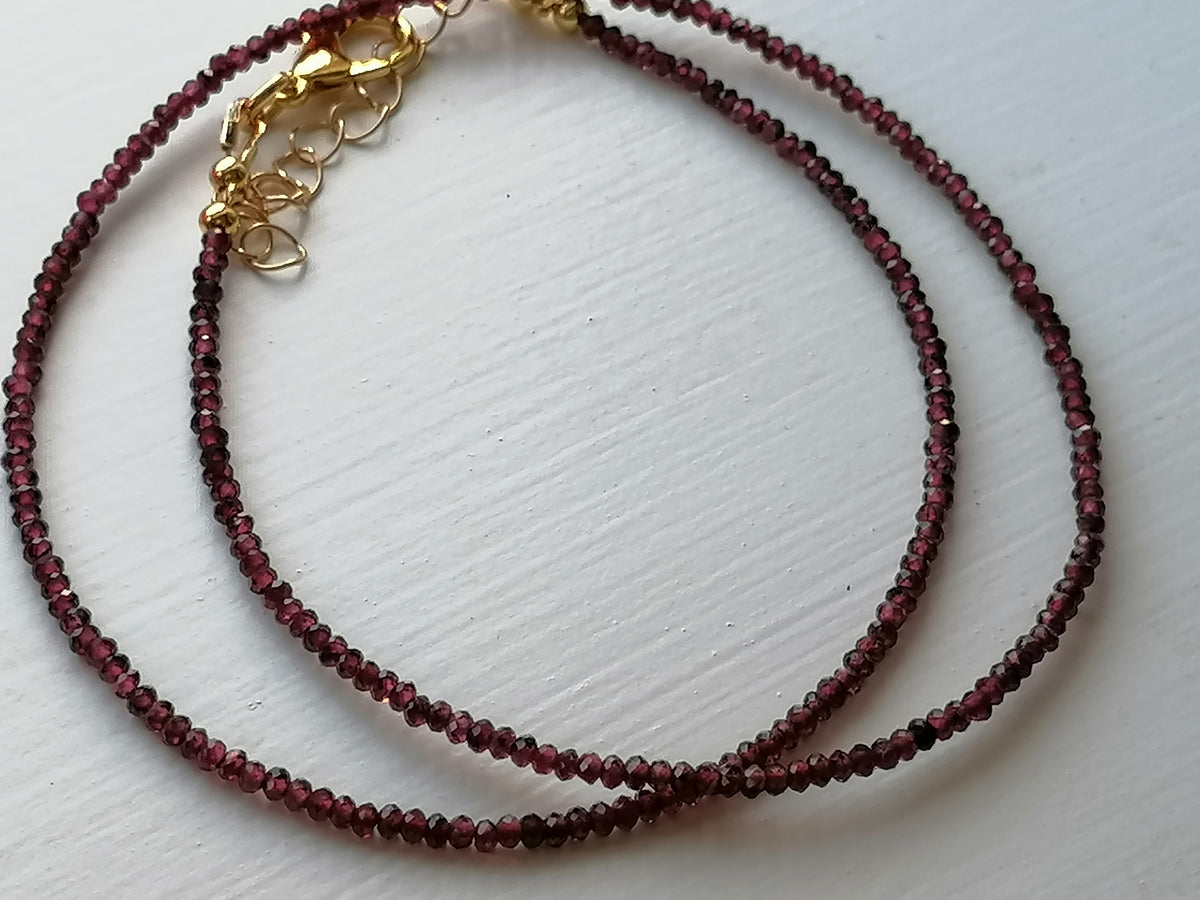 Semi-Precious Garnet Gemstone Necklace