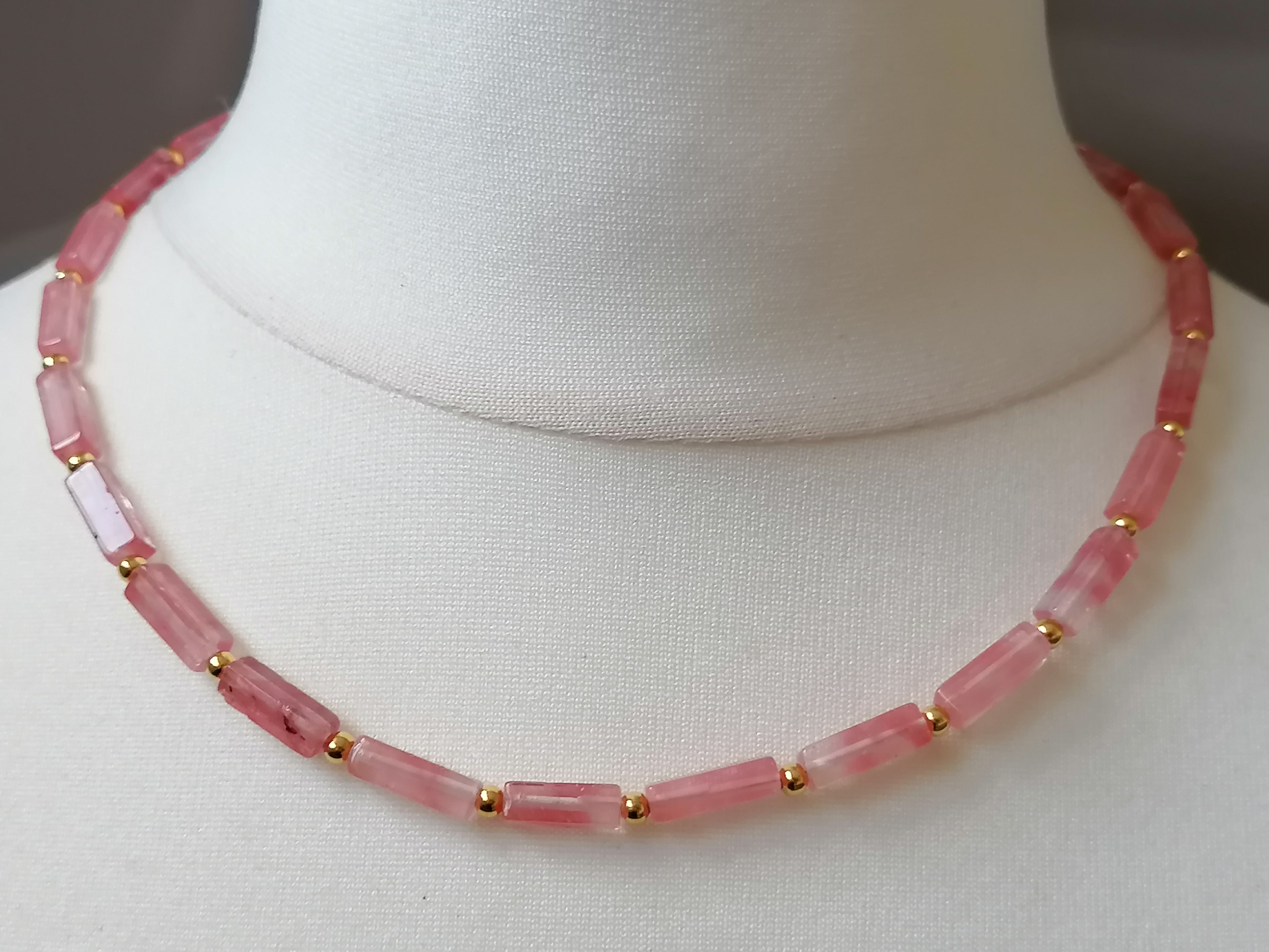 Cherry Quartz Gemstone Necklace