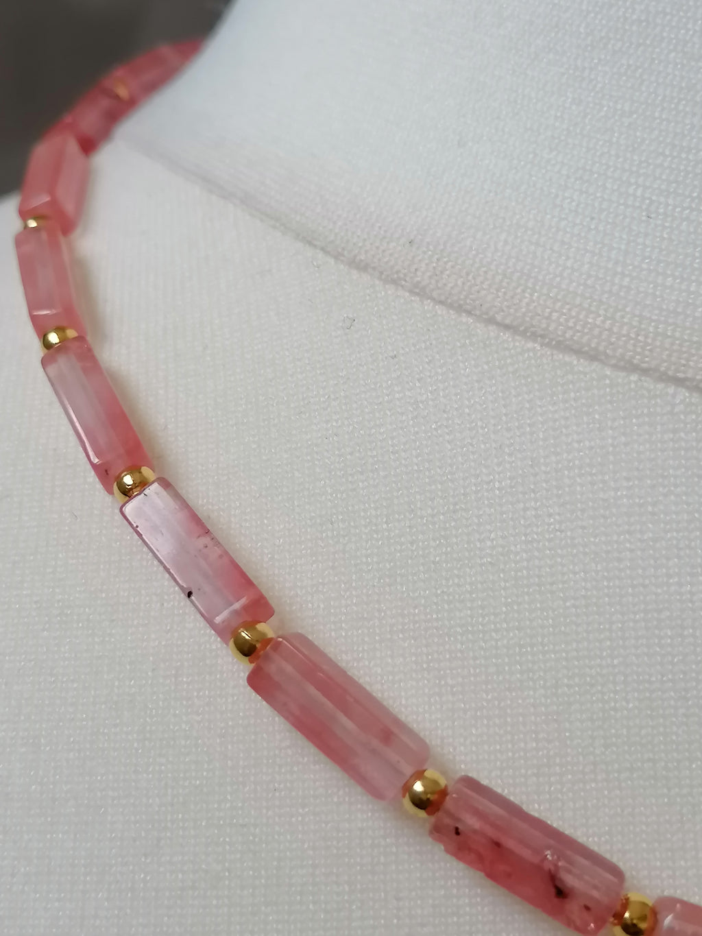 Cherry Quartz Gemstone Necklace