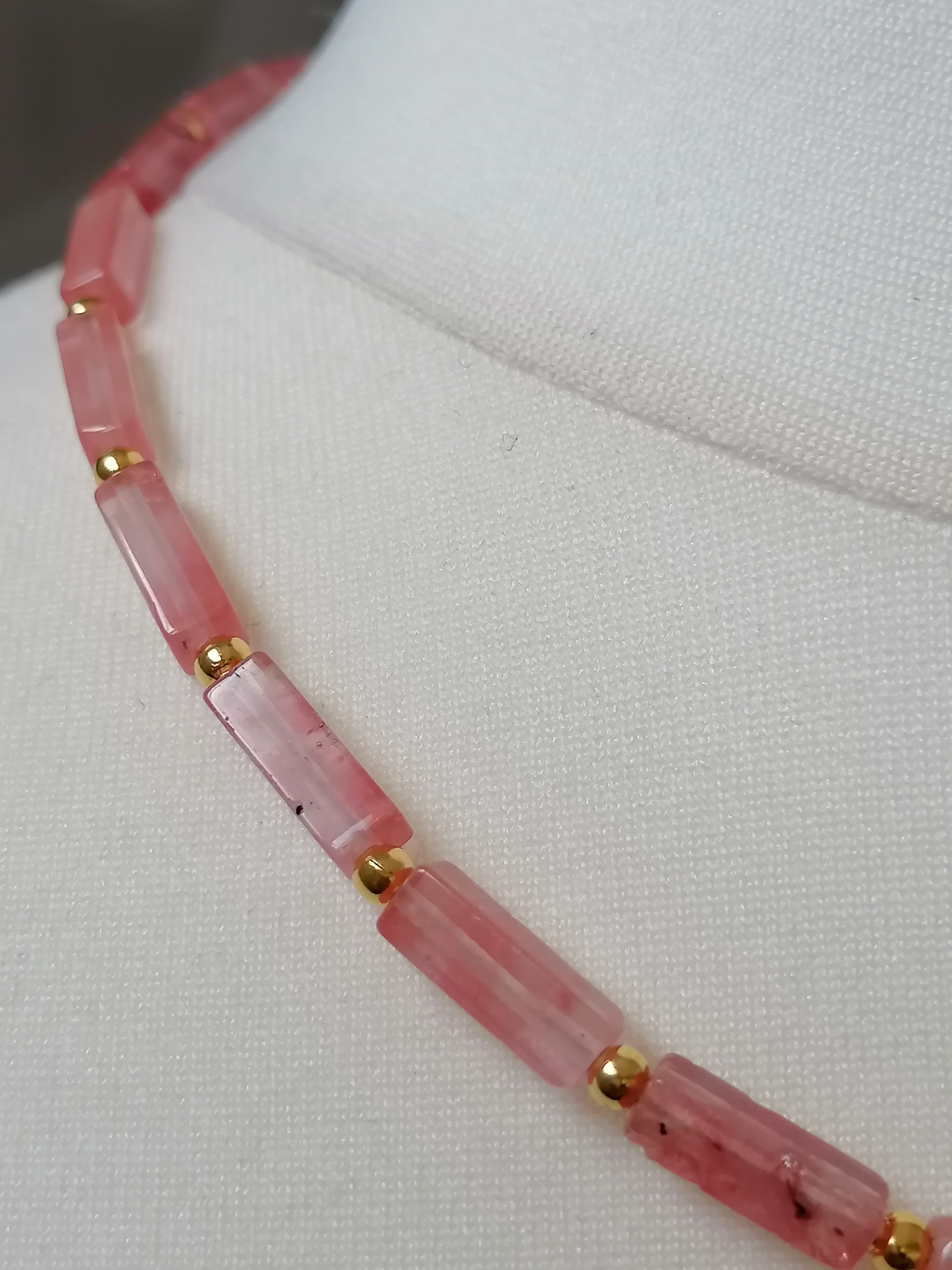 Cherry Quartz Gemstone Necklace