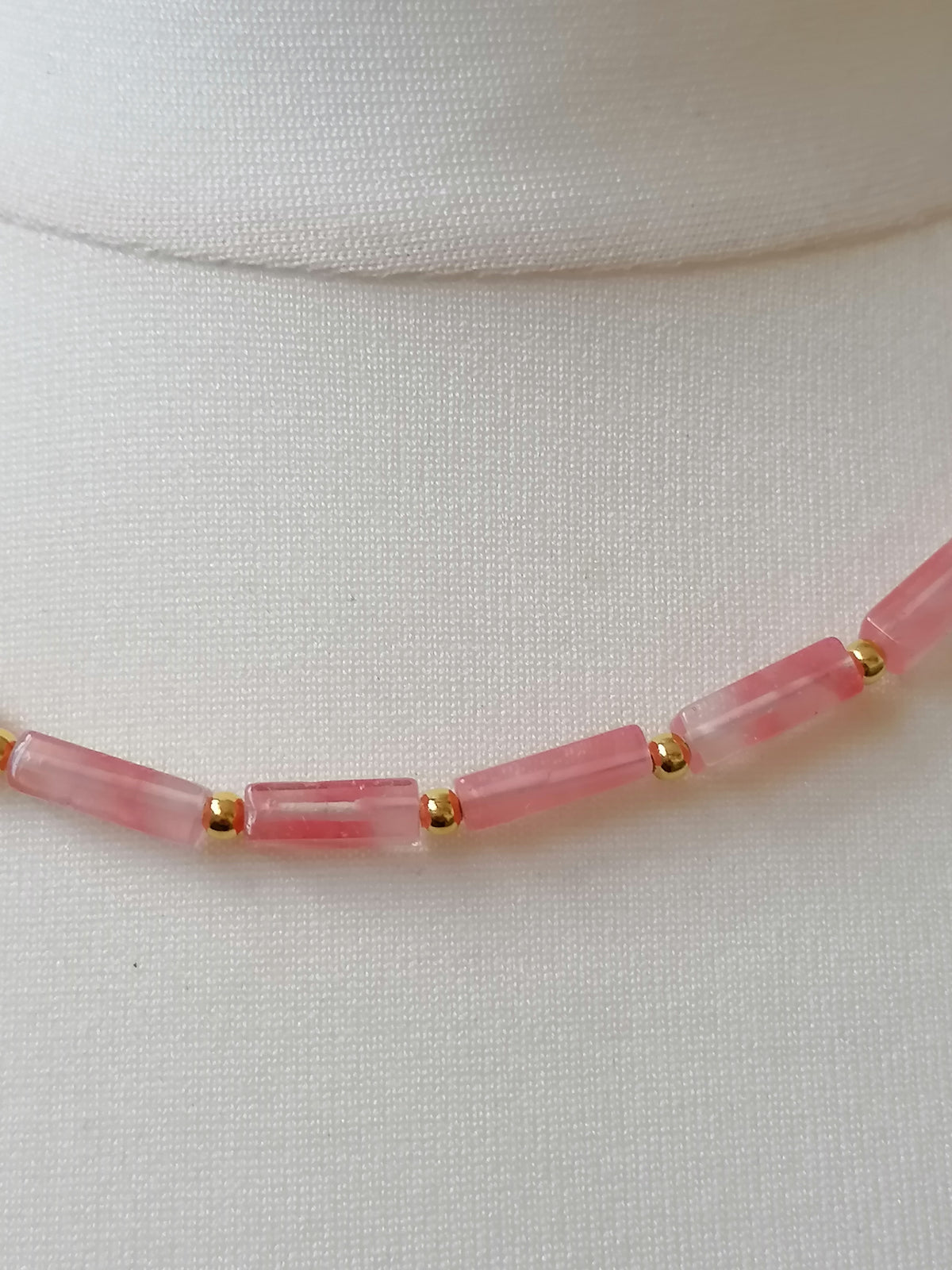 Cherry Quartz Gemstone Necklace