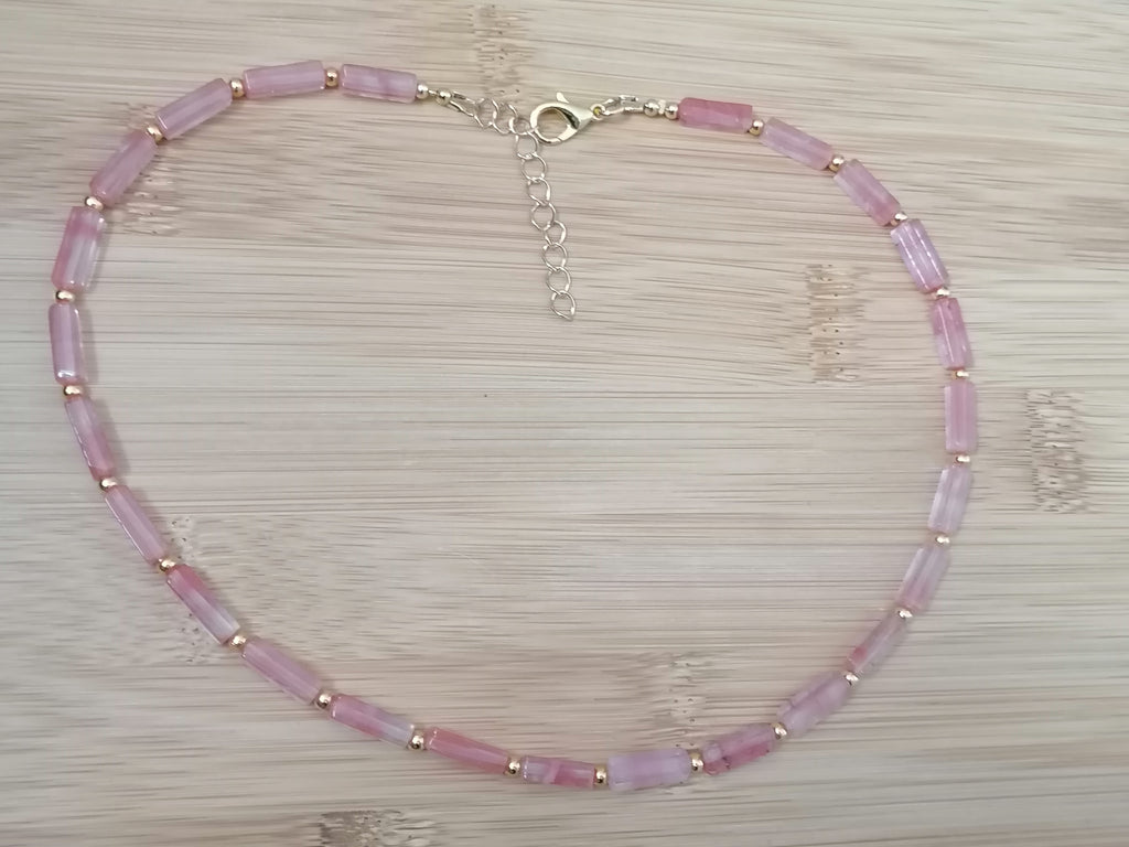 Cherry Quartz Gemstone Necklace