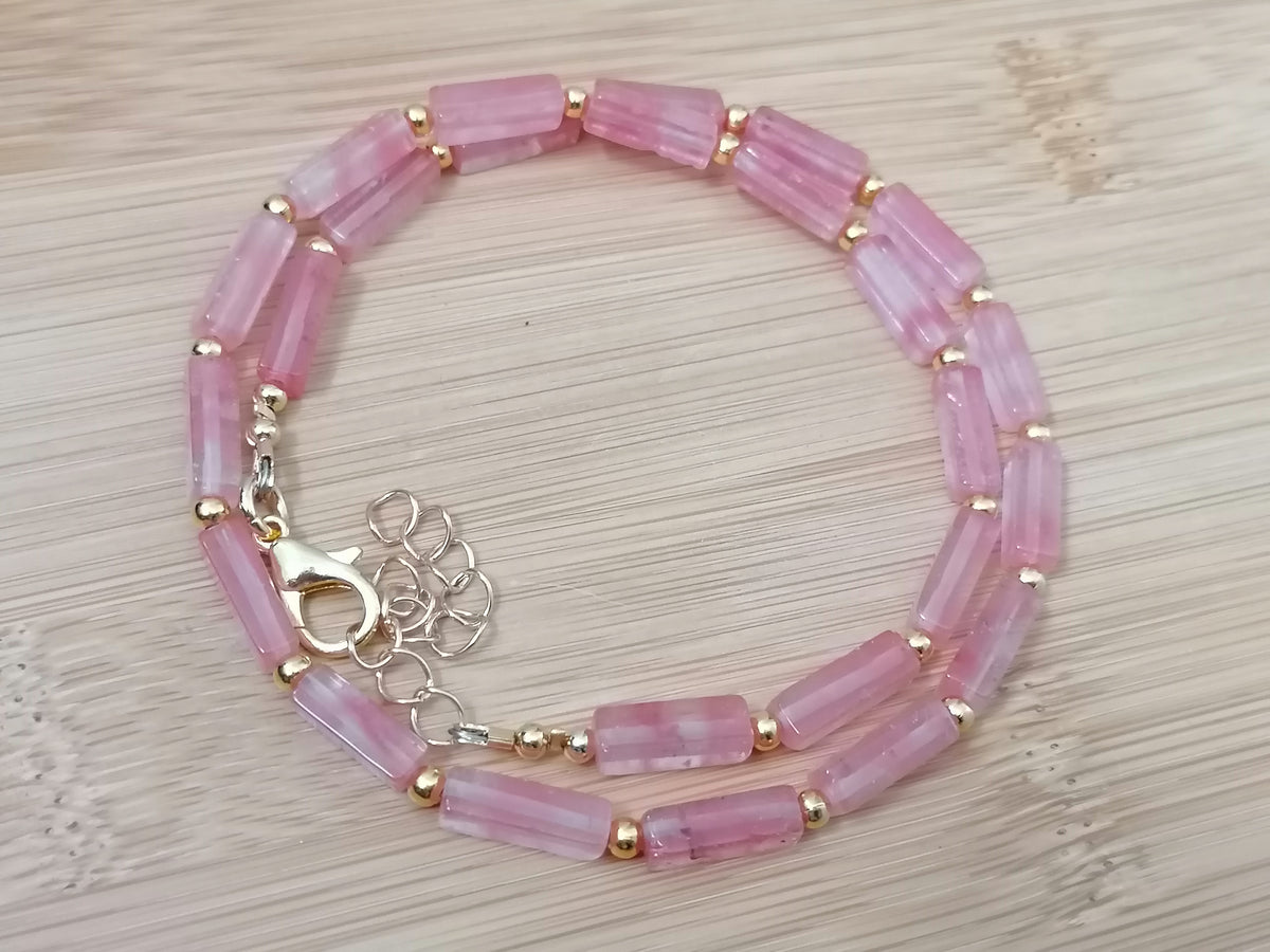Cherry Quartz Gemstone Necklace