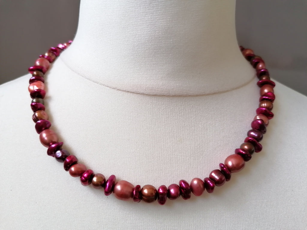 Mixed Berry Freshwater Pearl Necklace