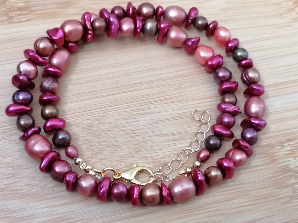 Mixed Berry Freshwater Pearl Necklace