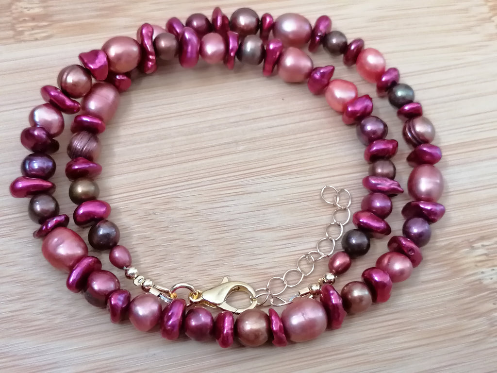 Mixed Berry Freshwater Pearl Necklace