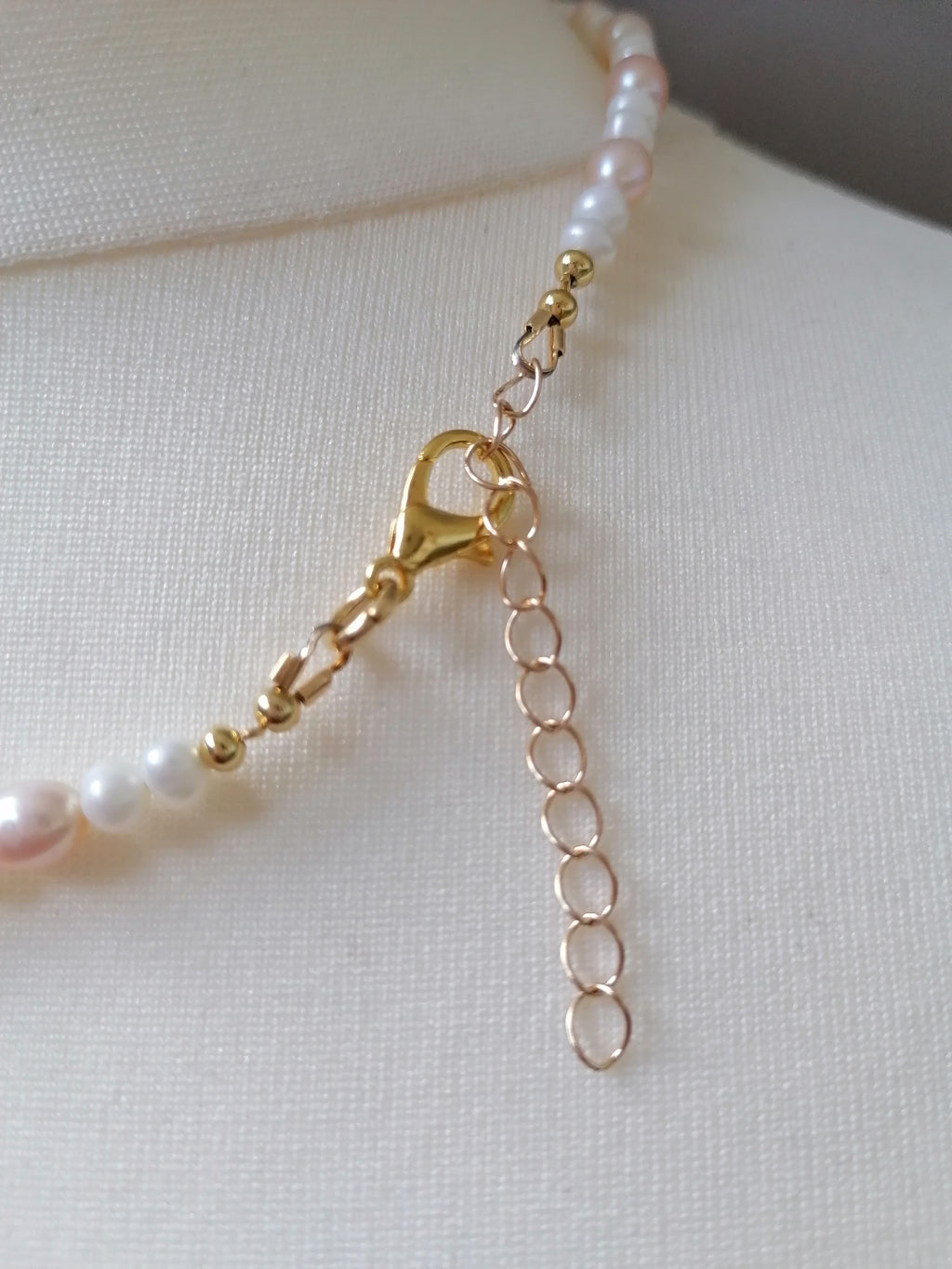 White & Pink Freshwater Pearl Necklace