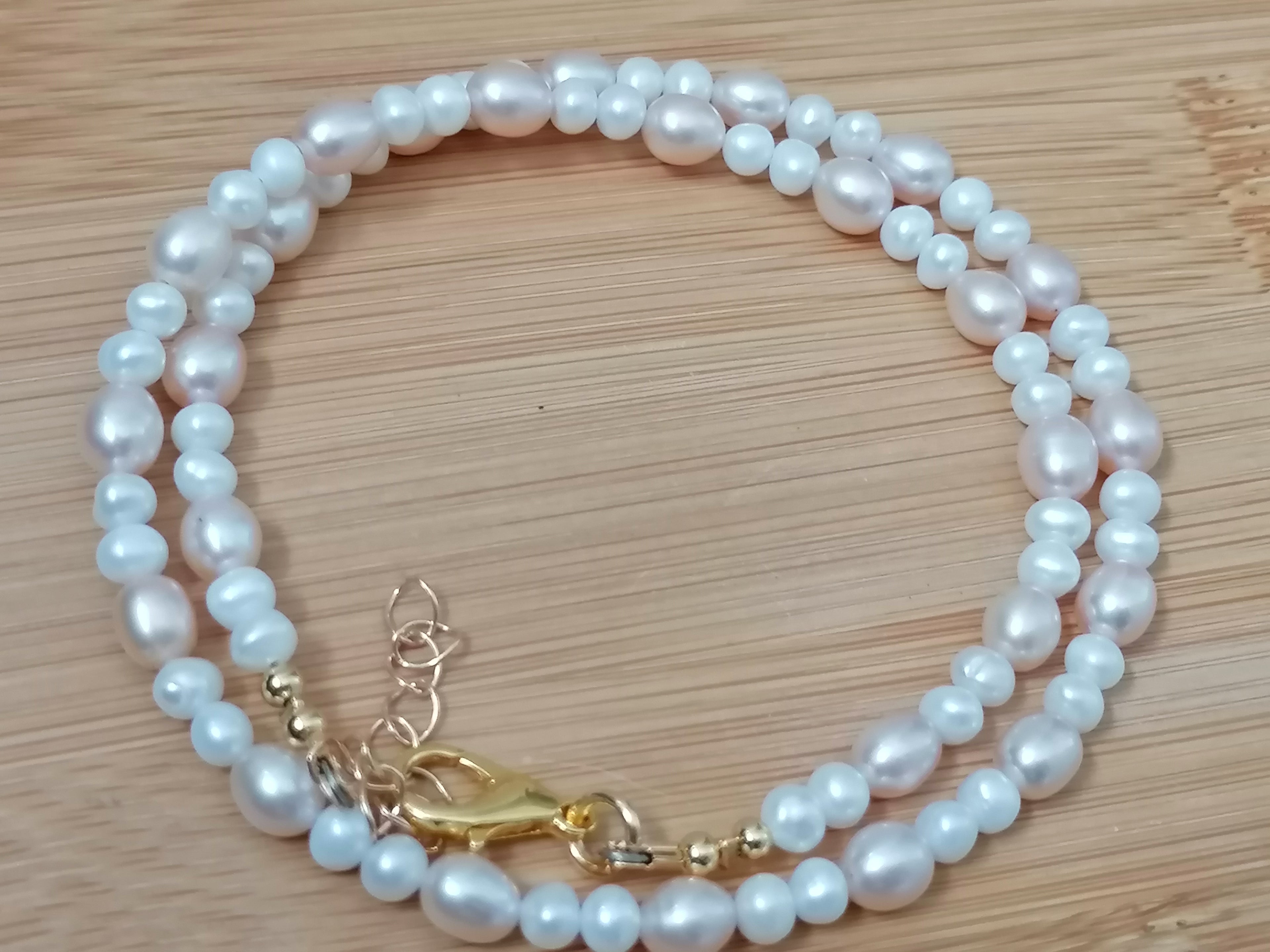 White & Pink Freshwater Pearl Necklace