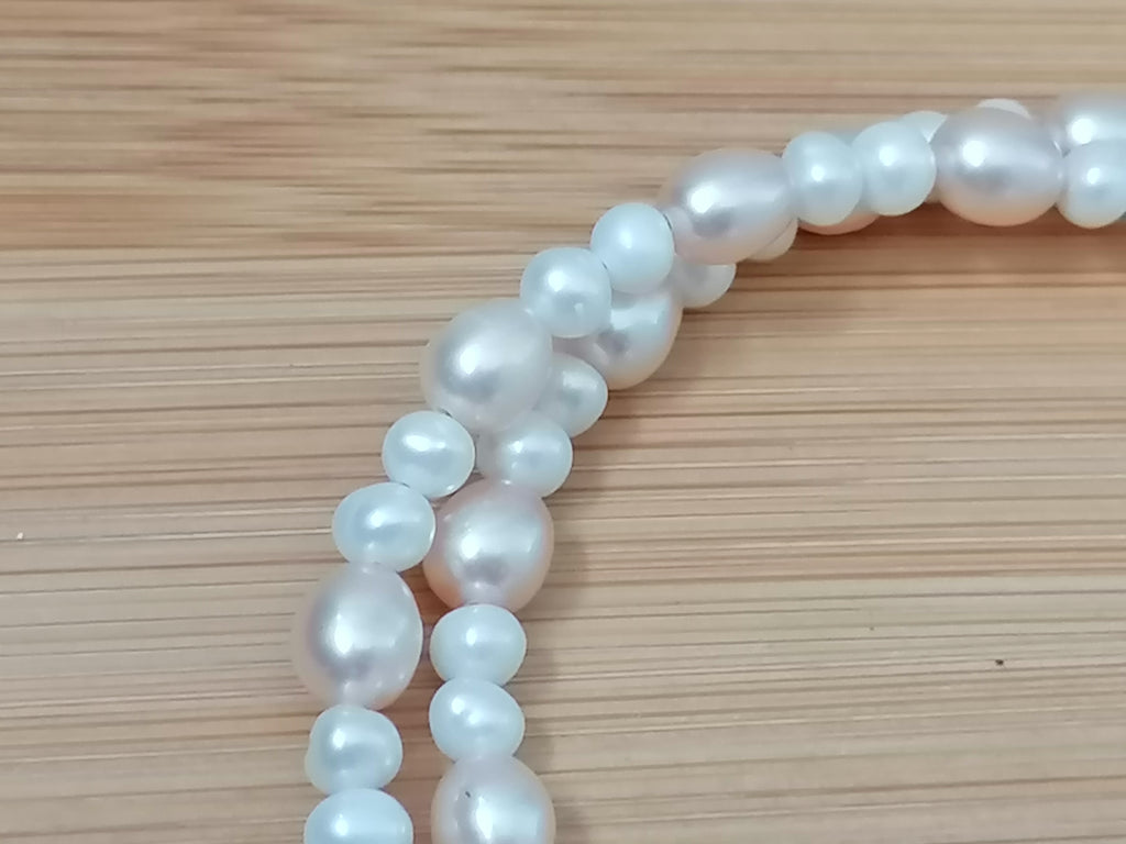 White & Pink Freshwater Pearl Necklace