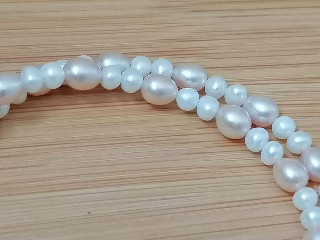 White & Pink Freshwater Pearl Necklace