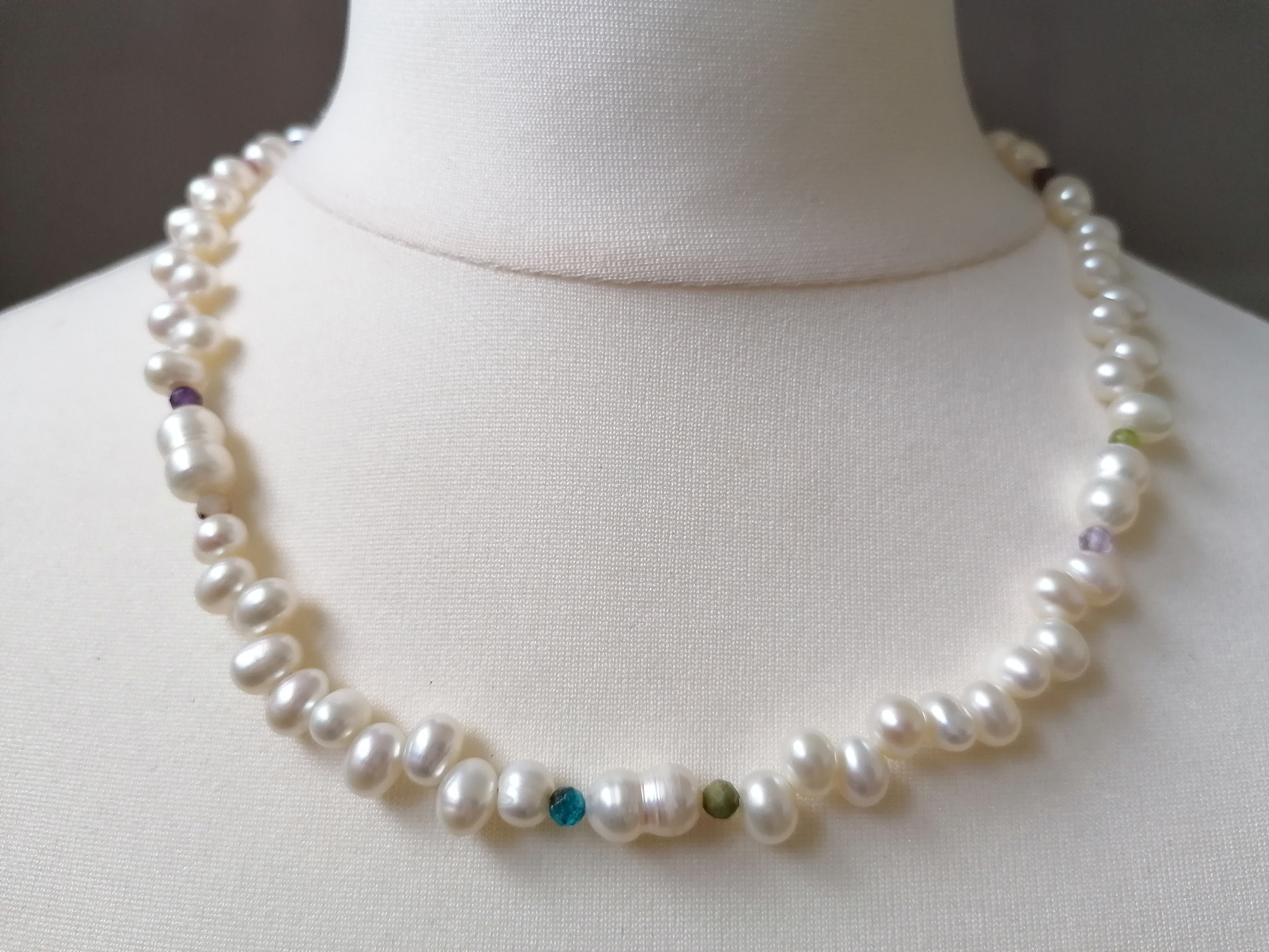 Baroque Pearl & Multi-Gemstone Necklace