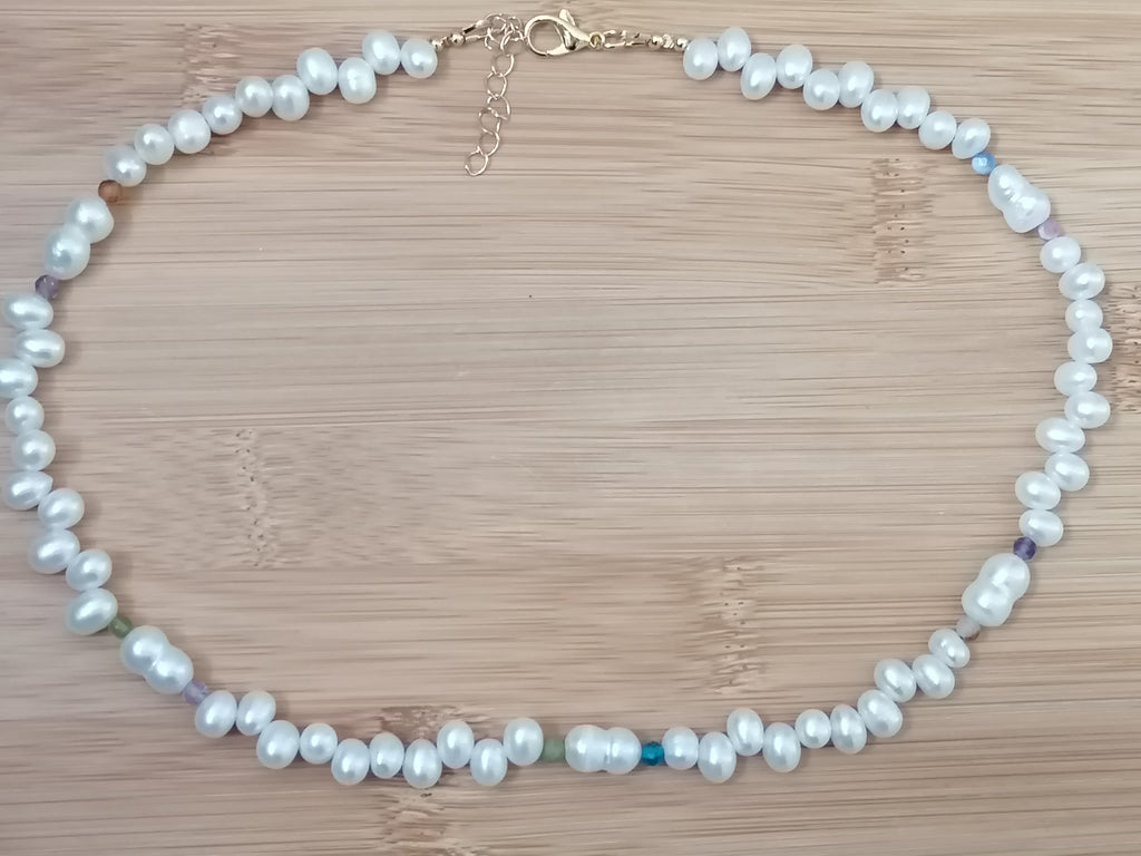 Baroque Pearl & Multi-Gemstone Necklace