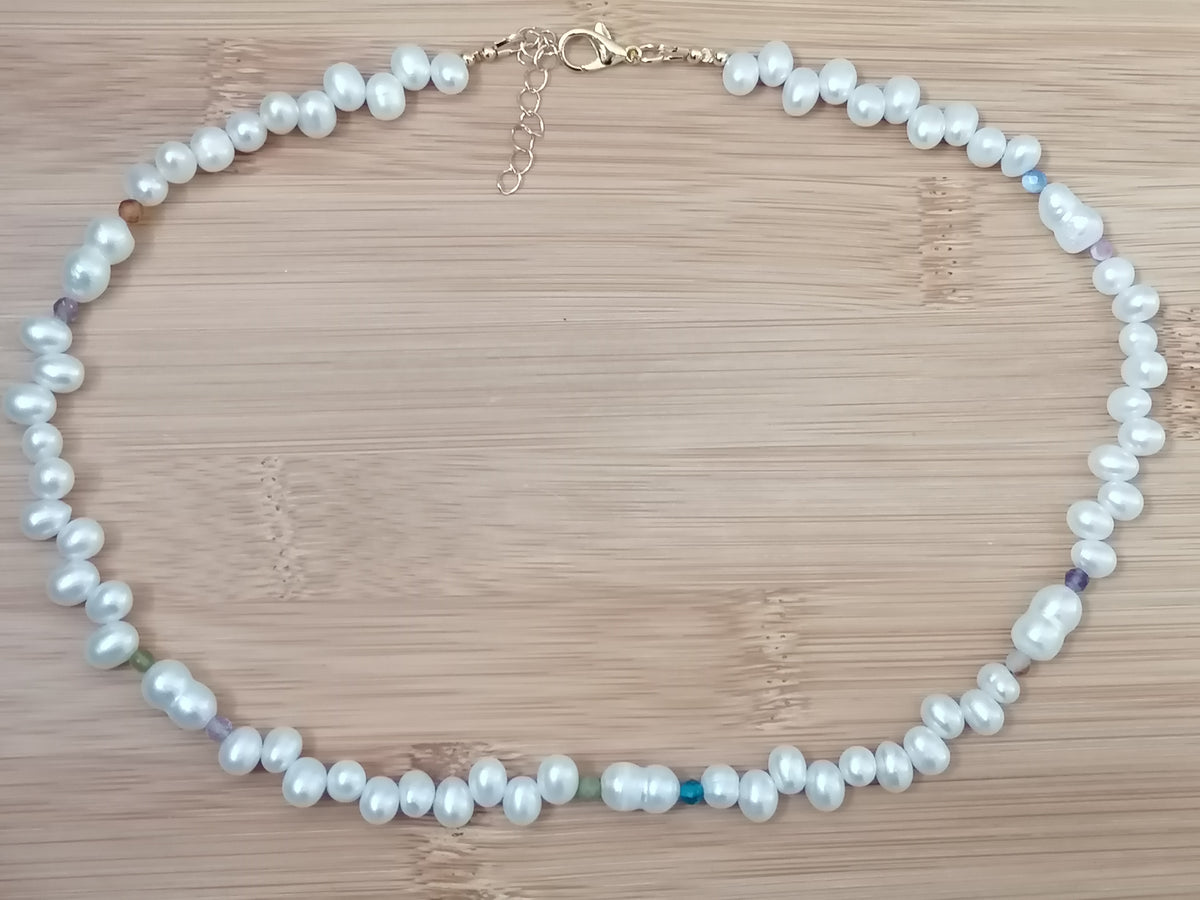 Baroque Pearl & Multi-Gemstone Necklace