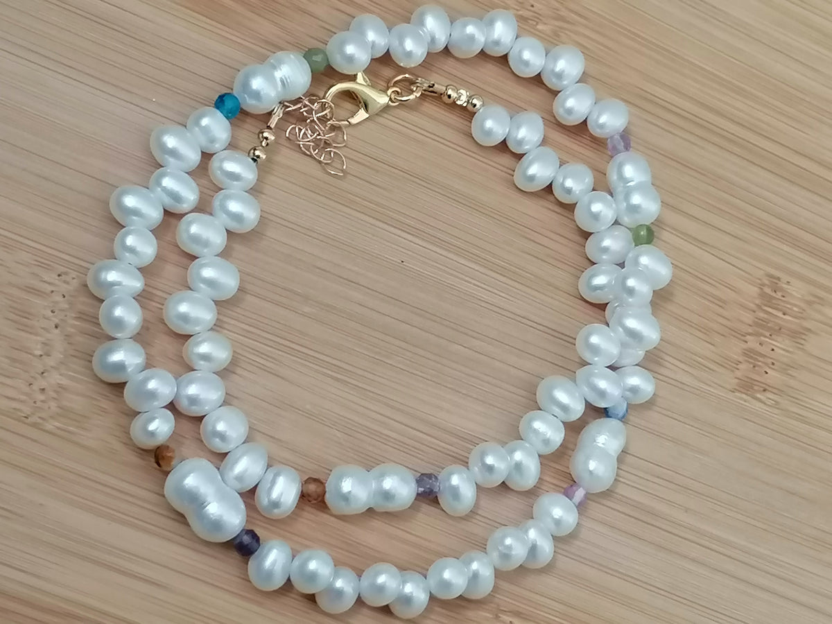 Baroque Pearl & Multi-Gemstone Necklace