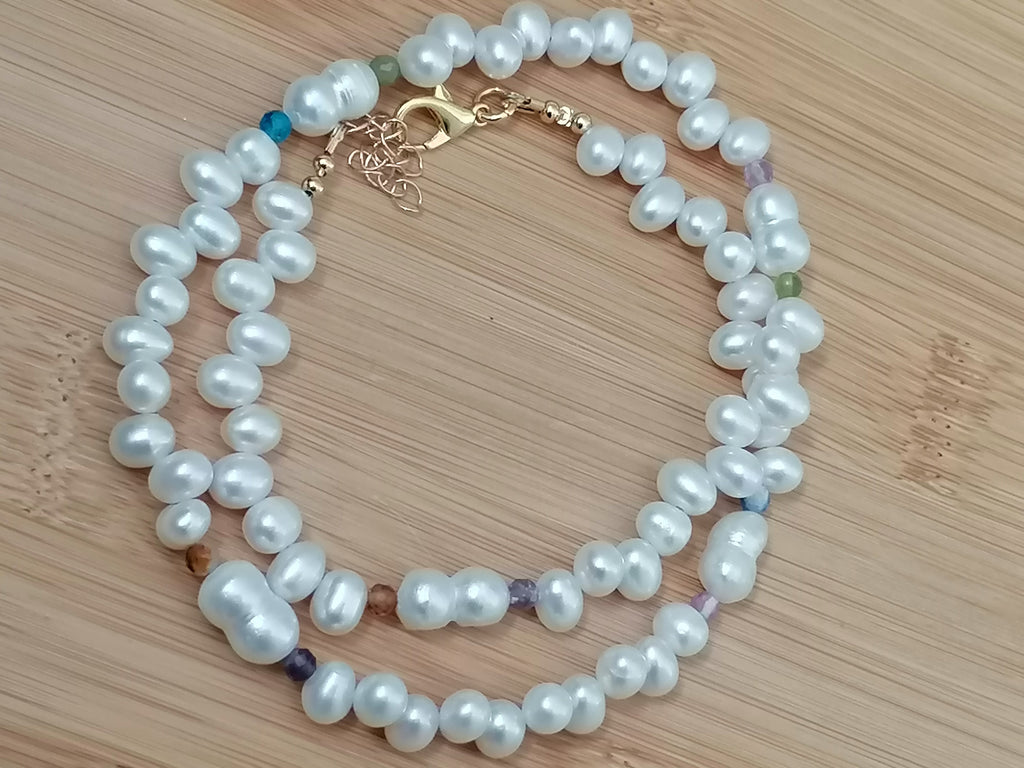 Baroque Pearl & Multi-Gemstone Necklace