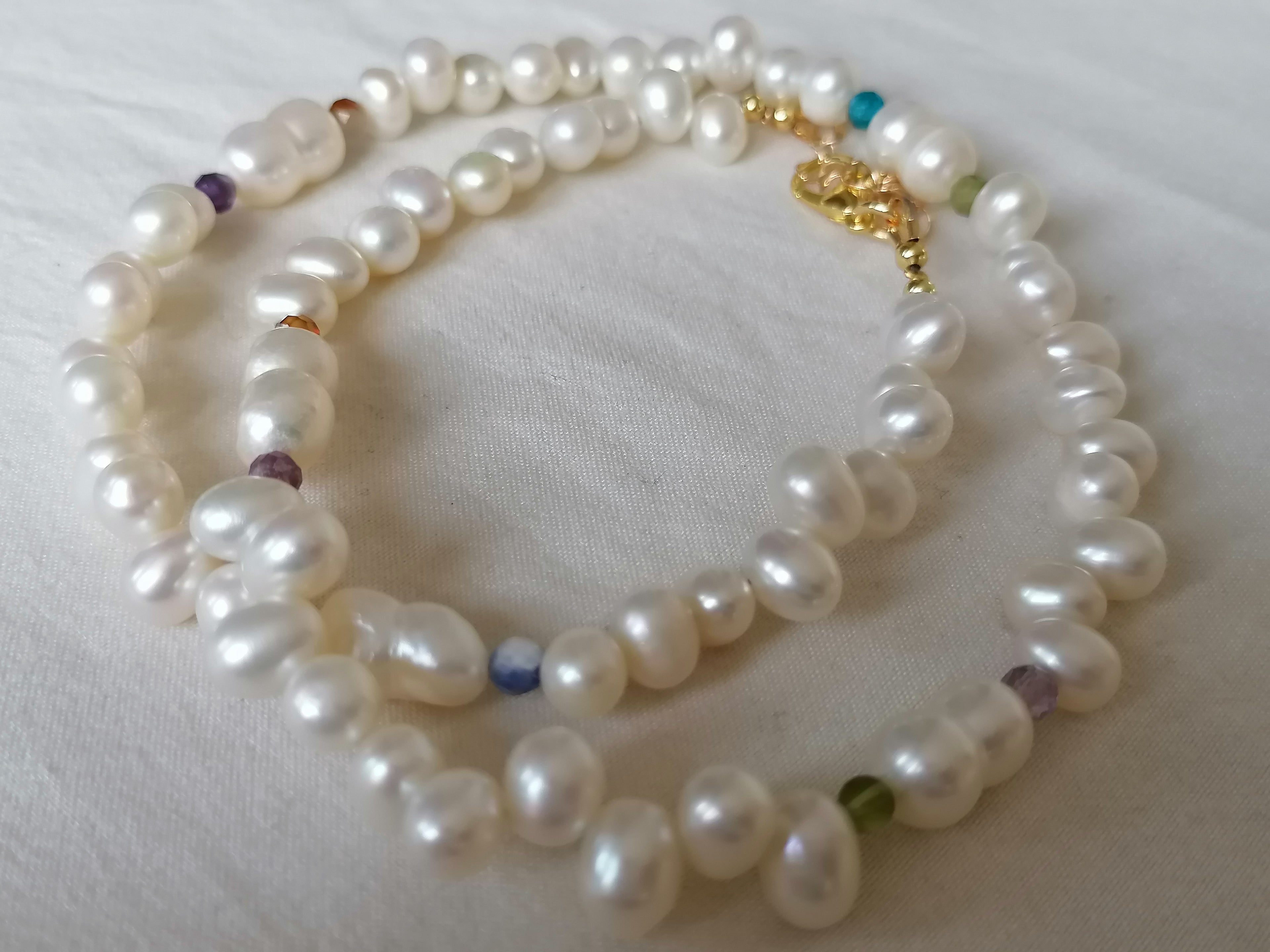 Baroque Pearl & Multi-Gemstone Necklace