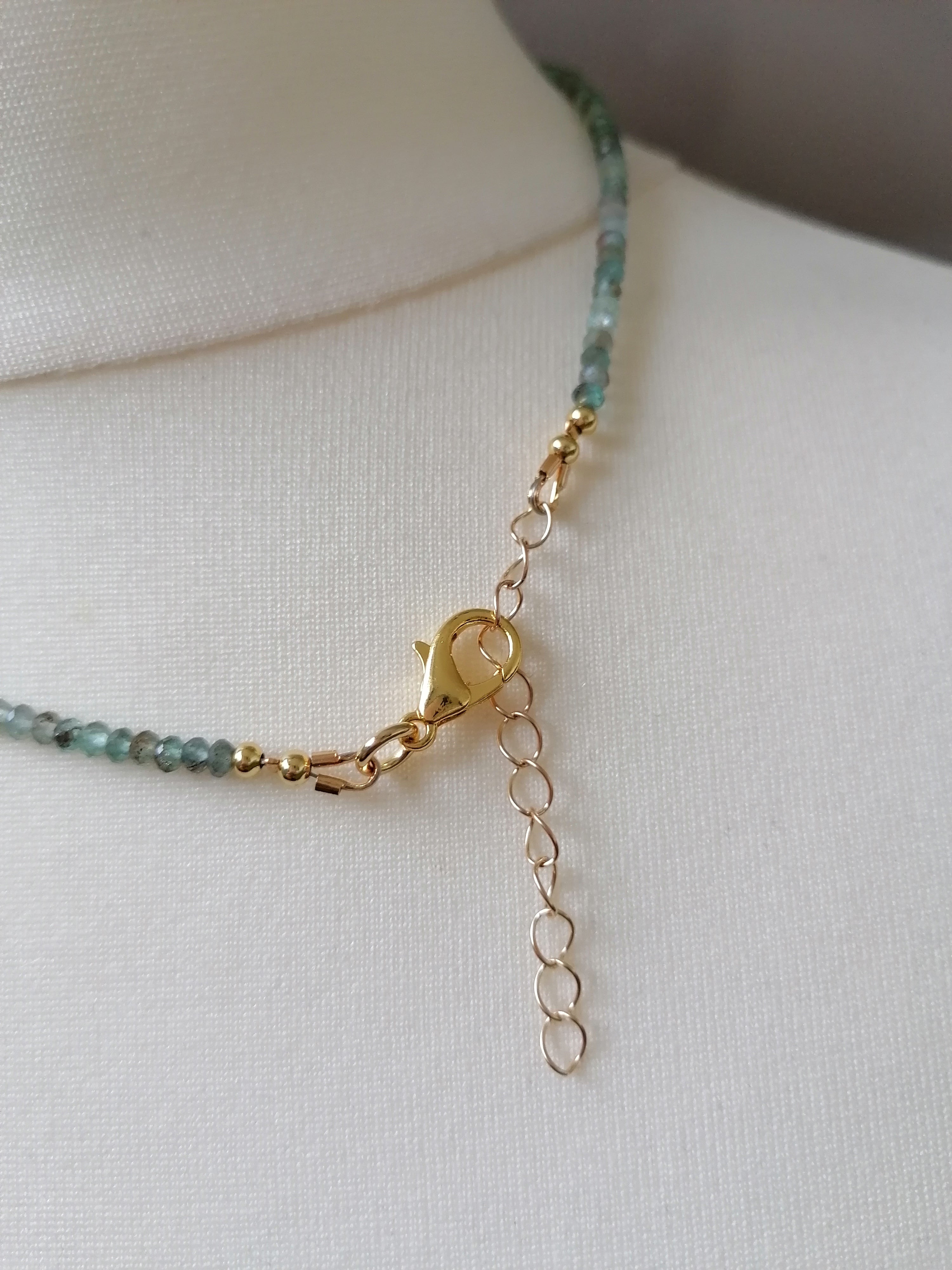 Aquamarine & Baroque Pearl Necklace