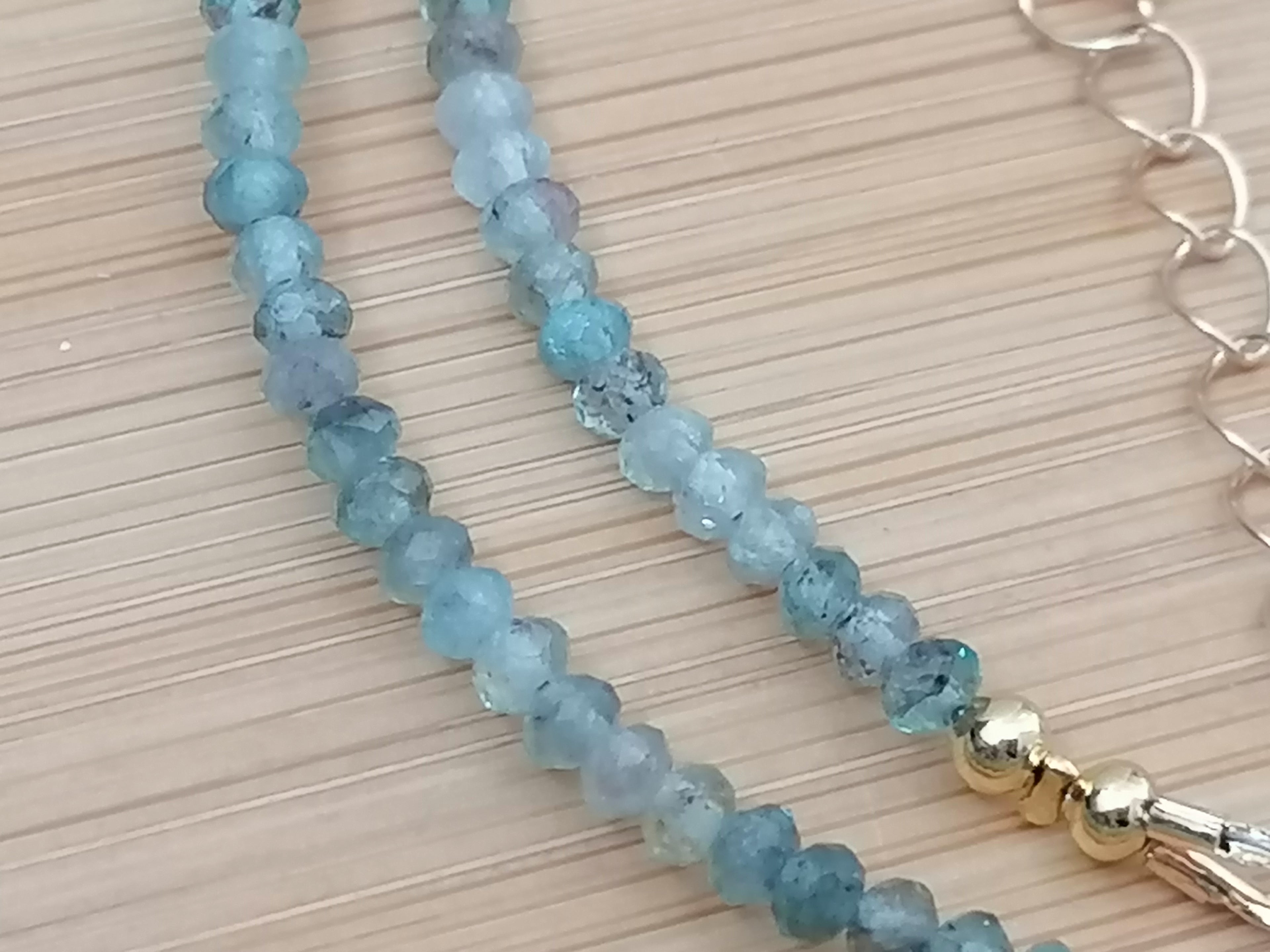 Aquamarine & Baroque Pearl Necklace