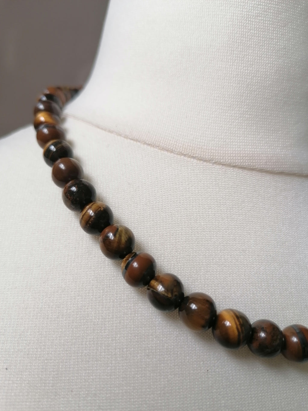 Tiger Eye Gemstone Beaded Necklace
