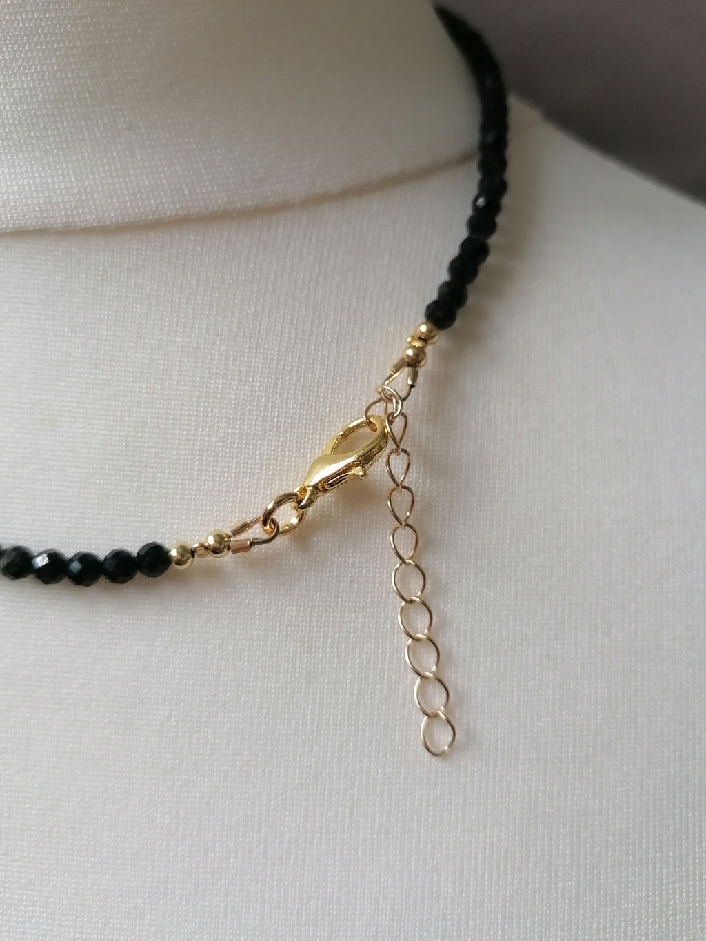 Black Tourmaline & Zambian Emerald Gemstone Necklace