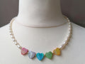 Cultured Freshwater Pearl & Mother of Pearl Heart Necklace