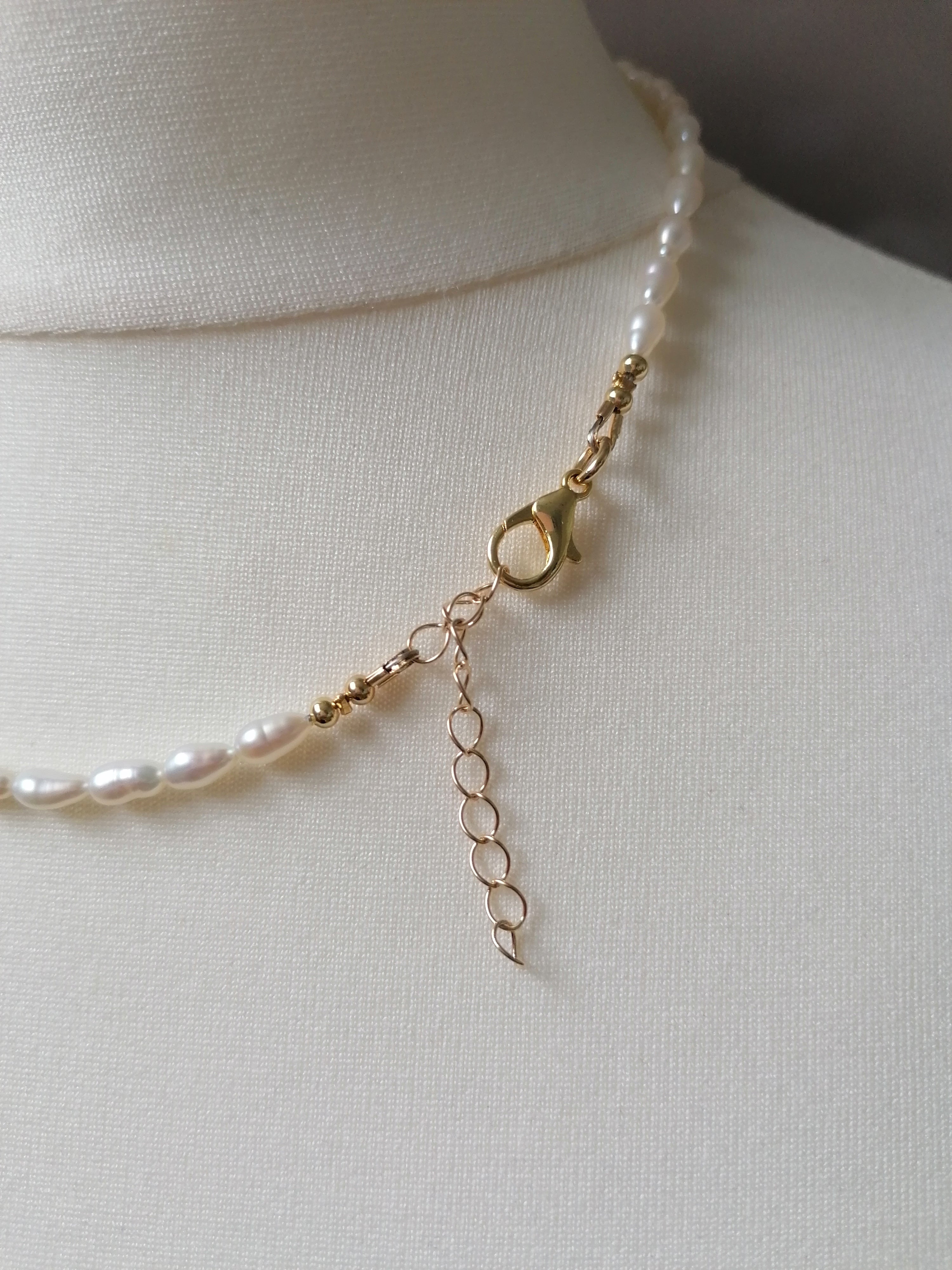 Cultured Freshwater Pearl & Mother of Pearl Heart Necklace