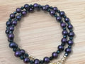 Cultured Freshwater Pearl & Black Tourmaline Necklace