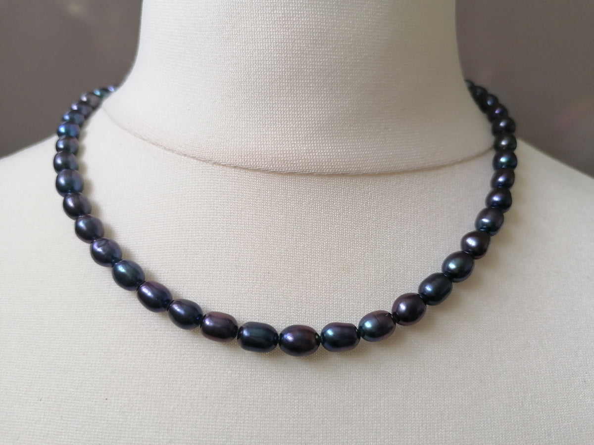 Cultured Freshwater Baroque Peacock Pearl Necklace