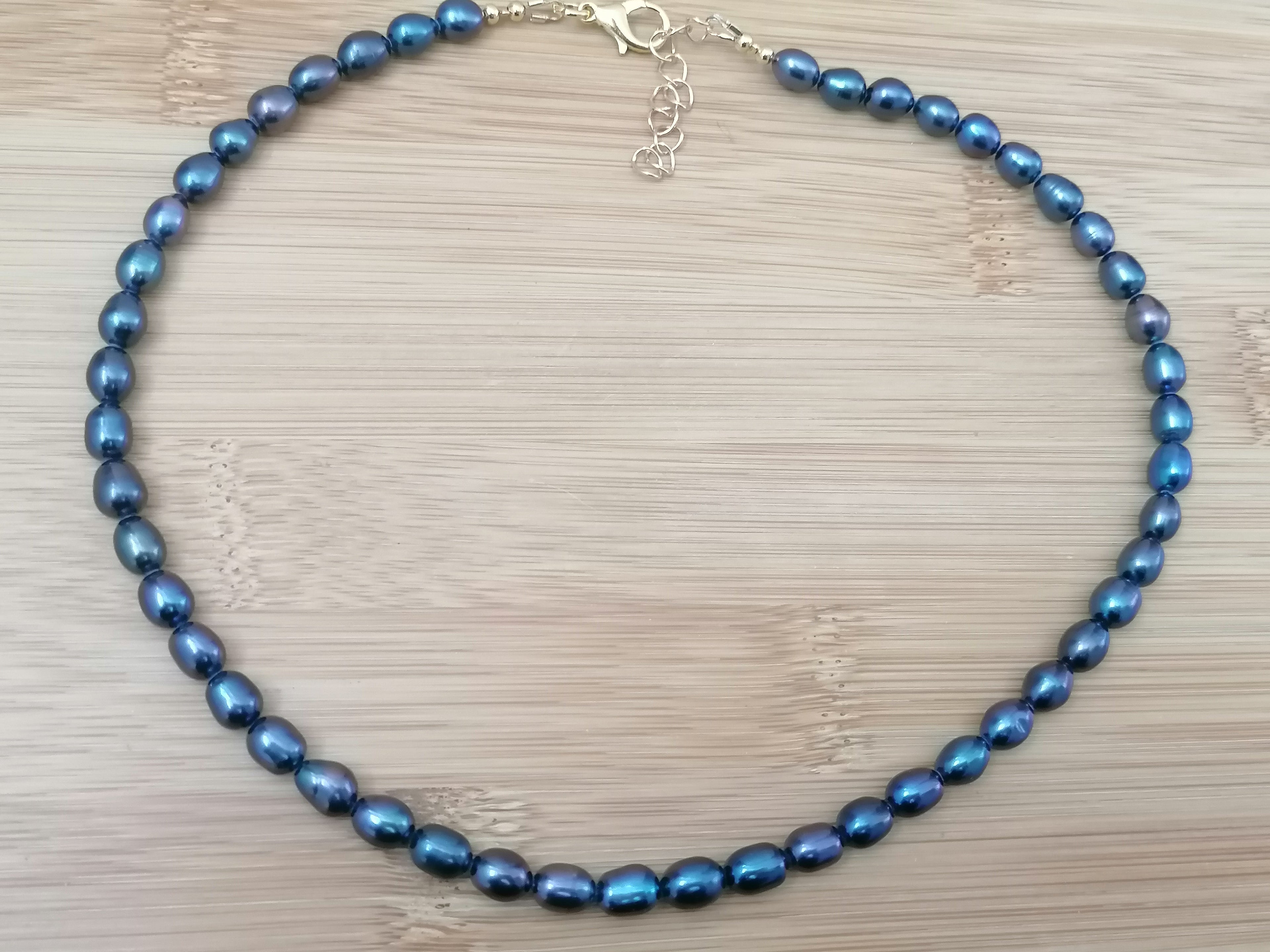 Cultured Freshwater Baroque Peacock Pearl Necklace