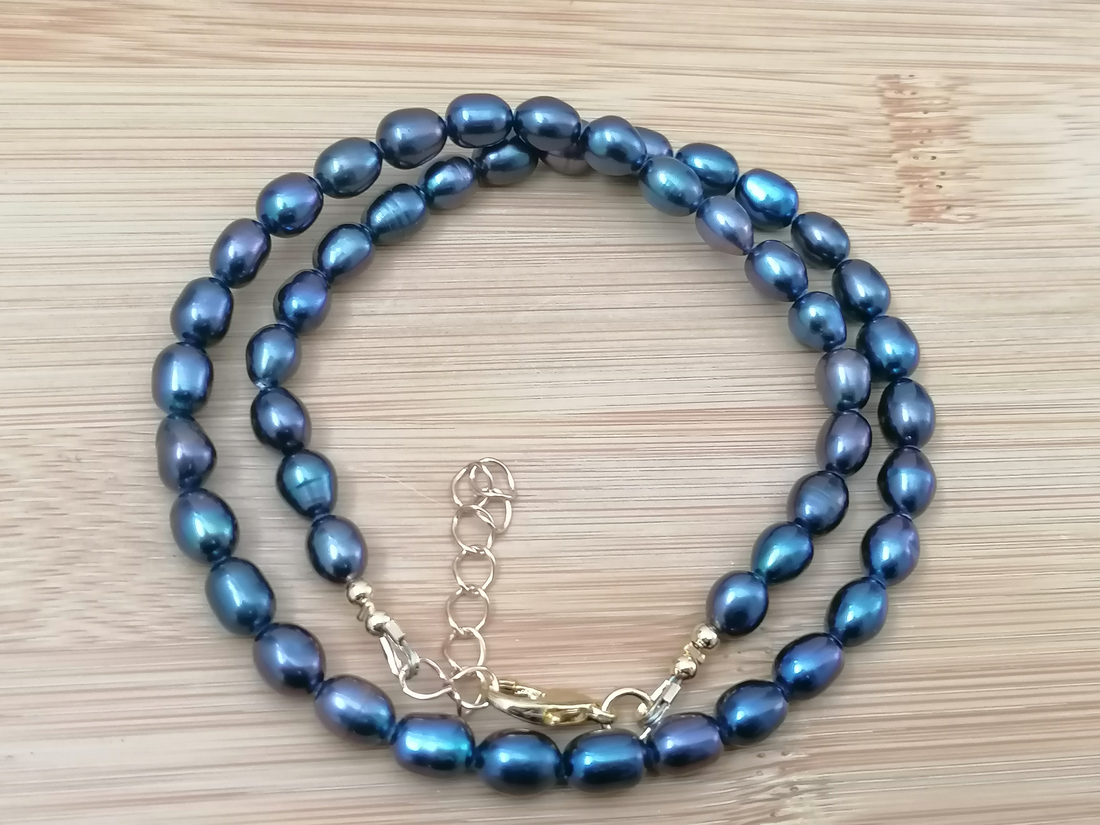 Cultured Freshwater Baroque Peacock Pearl Necklace