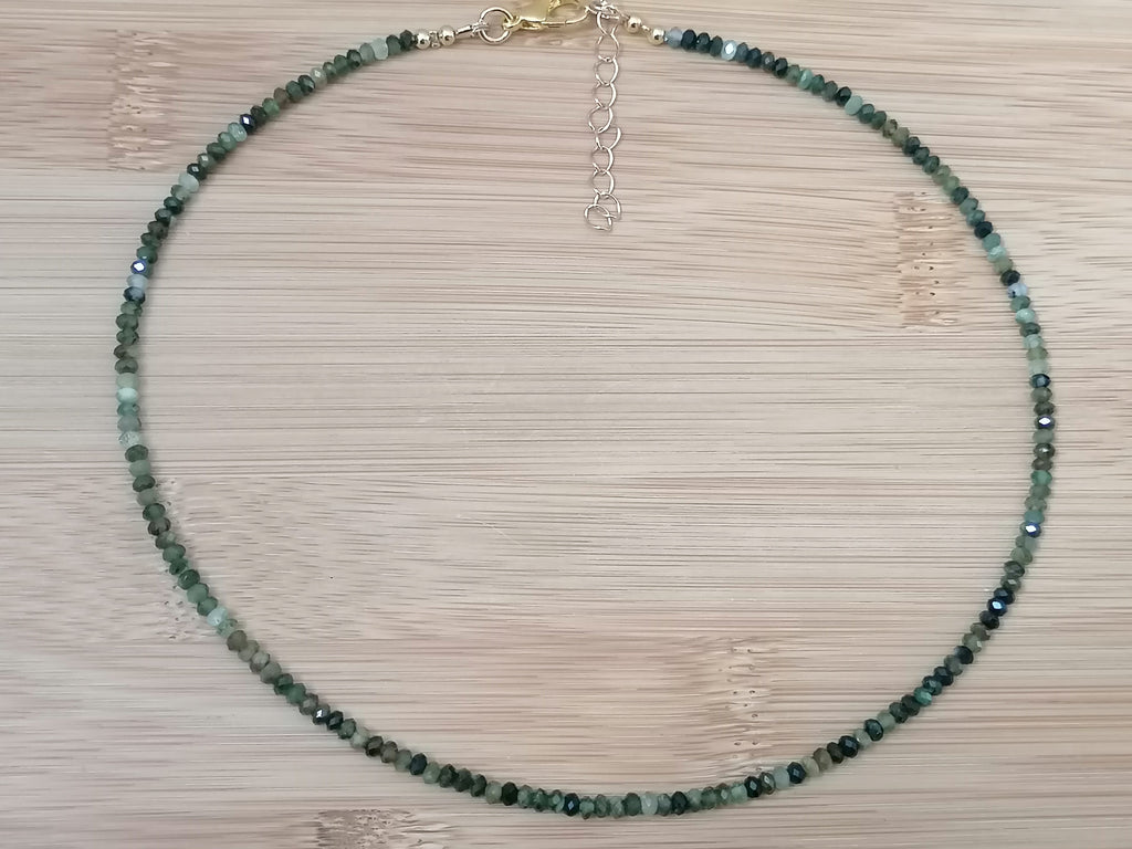 Moss Agate Gemstone Choker Necklace