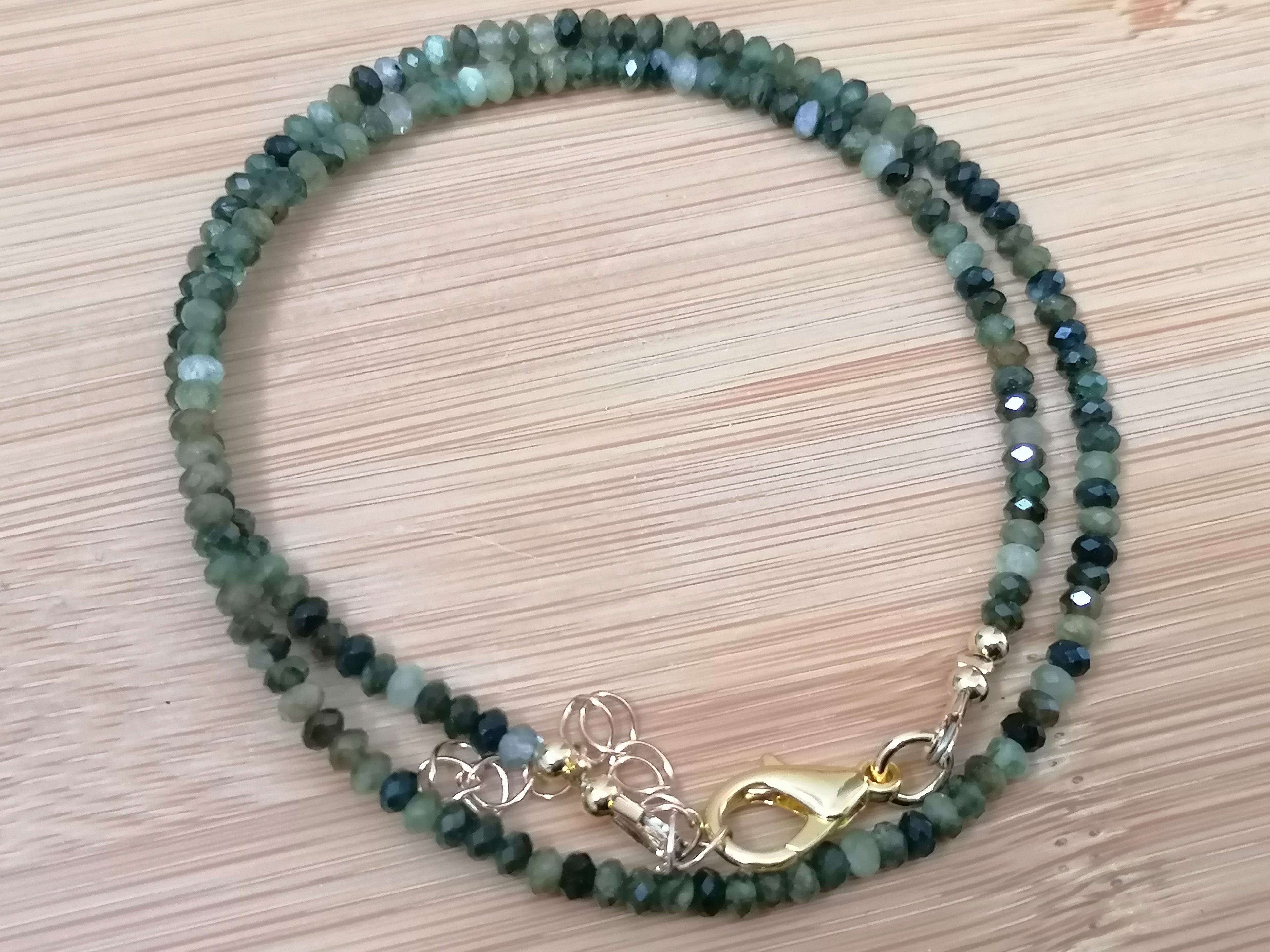 Moss Agate Gemstone Choker Necklace