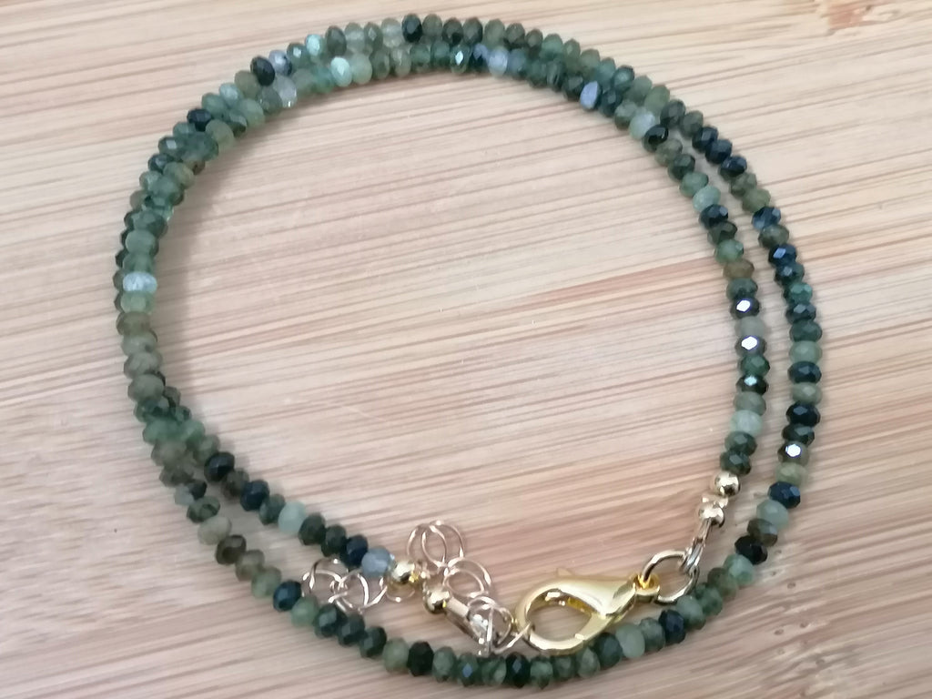 Moss Agate Gemstone Choker Necklace