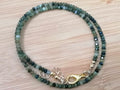 Moss Agate Gemstone Choker Necklace