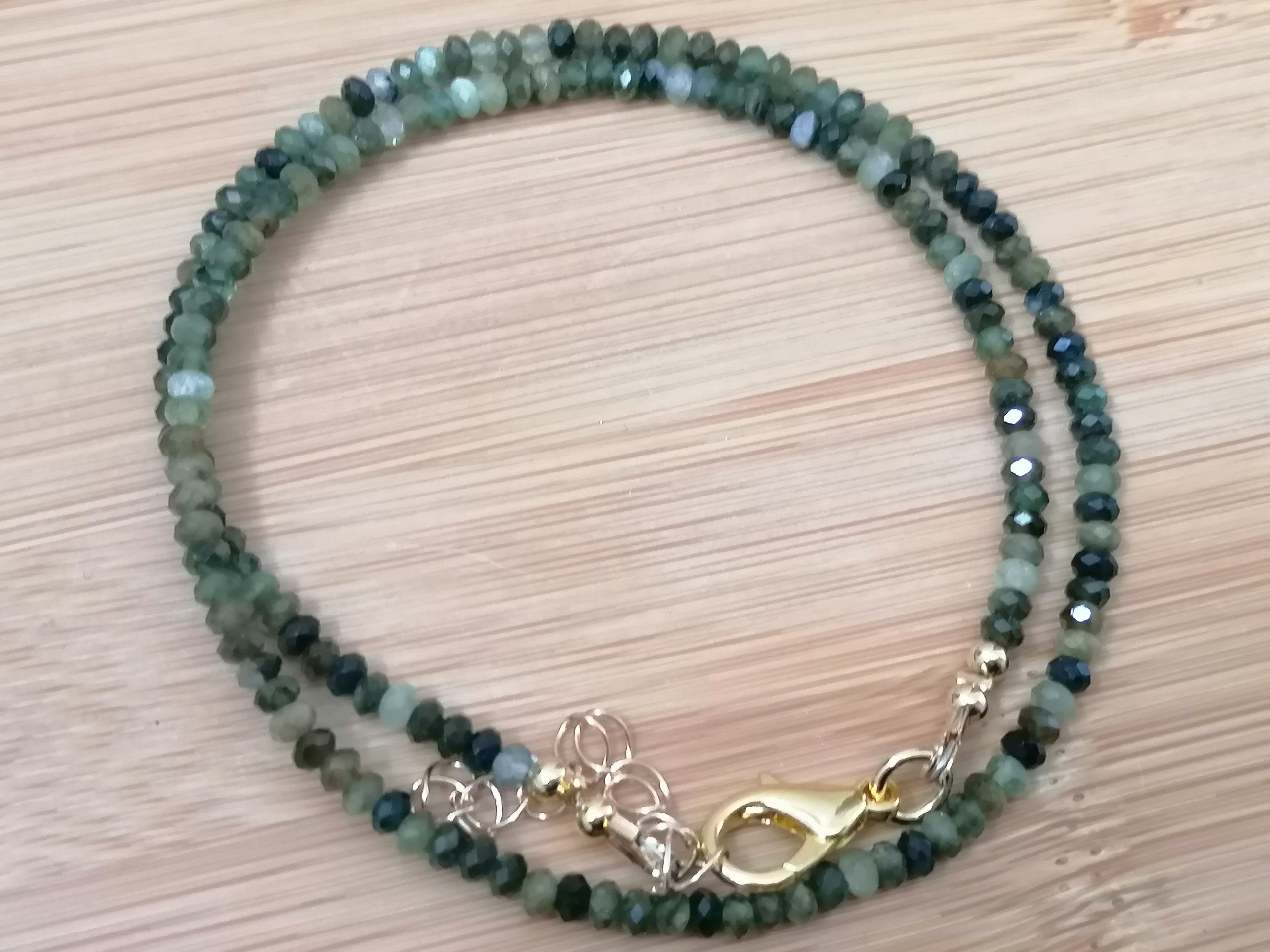 Moss Agate Gemstone Choker Necklace