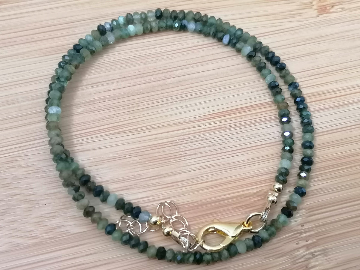 Moss Agate Gemstone Choker Necklace