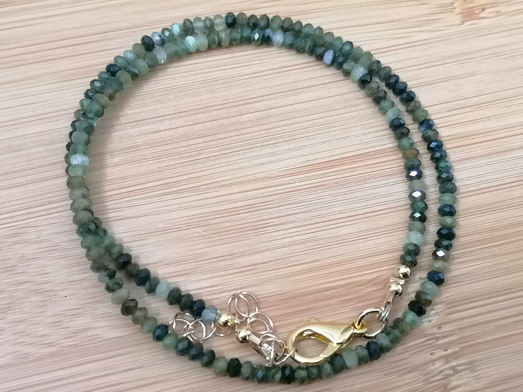 Moss Agate Gemstone Choker Necklace
