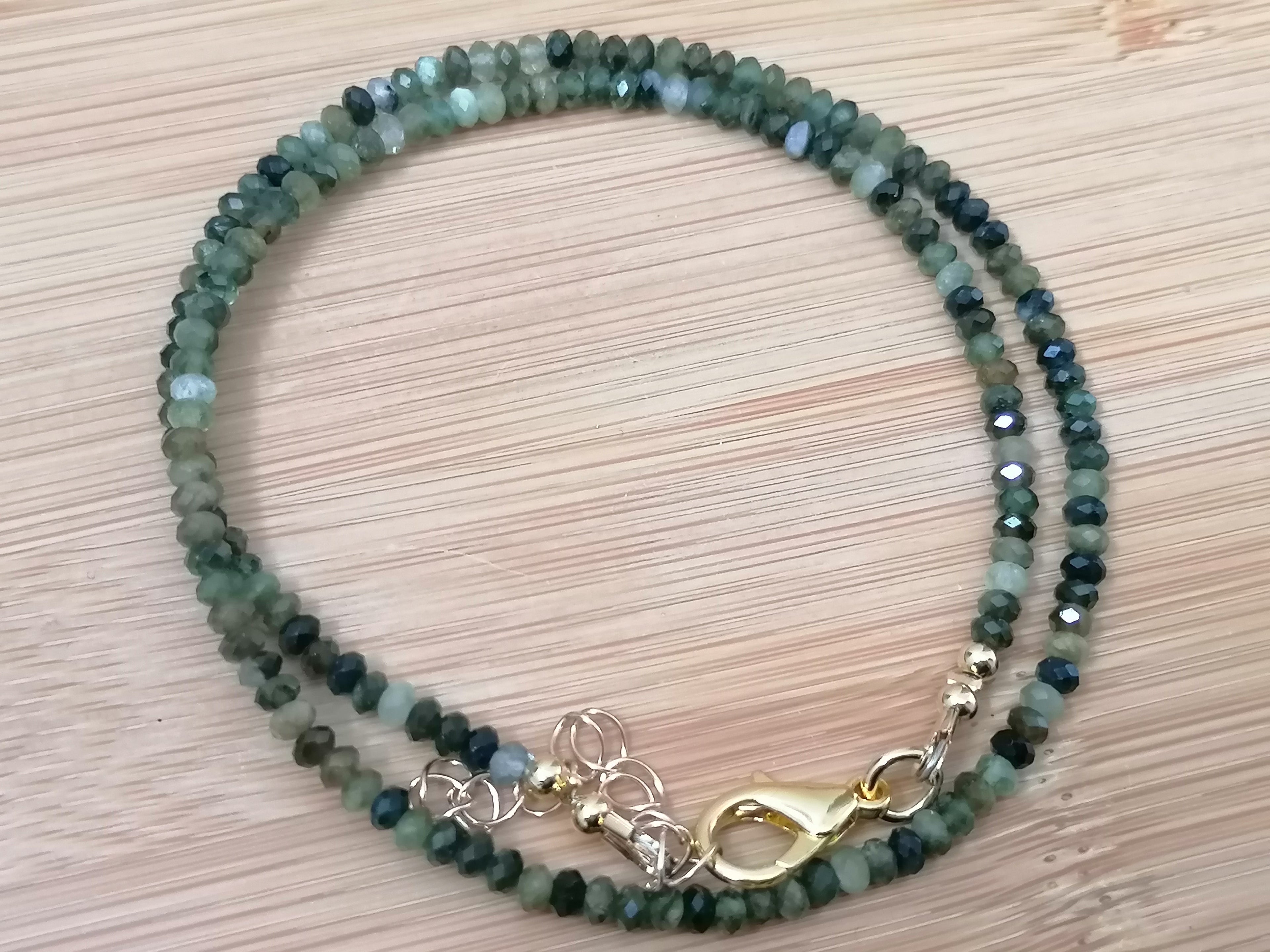 Moss Agate Gemstone Choker Necklace
