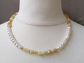 Cultured Freshwater Pearl & Honey Opal Necklace