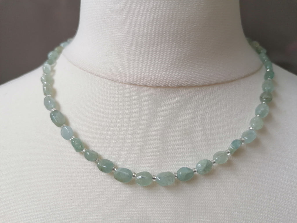 Semi-Precious Aquamarine Gemstone Necklace