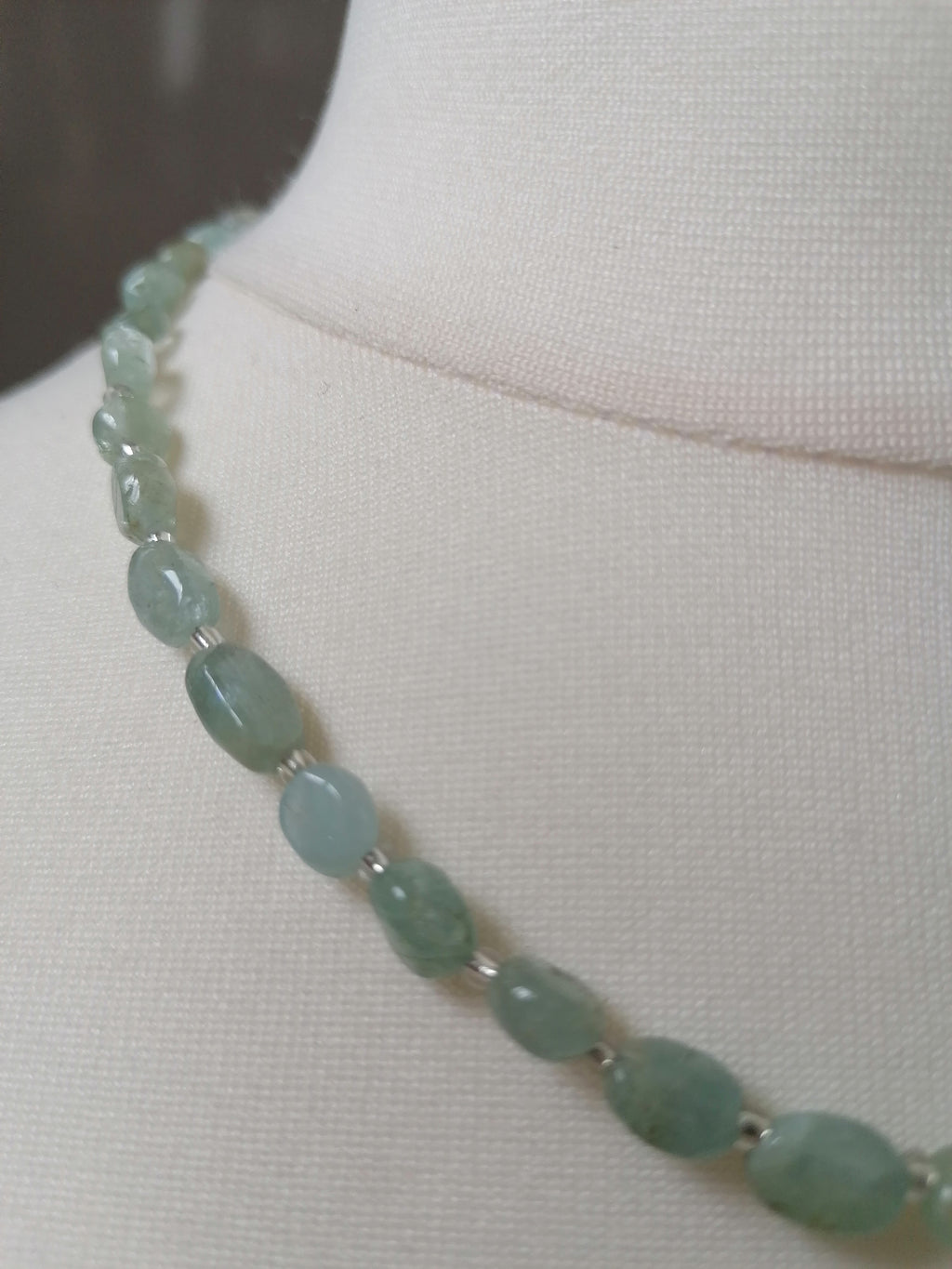 Semi-Precious Aquamarine Gemstone Necklace