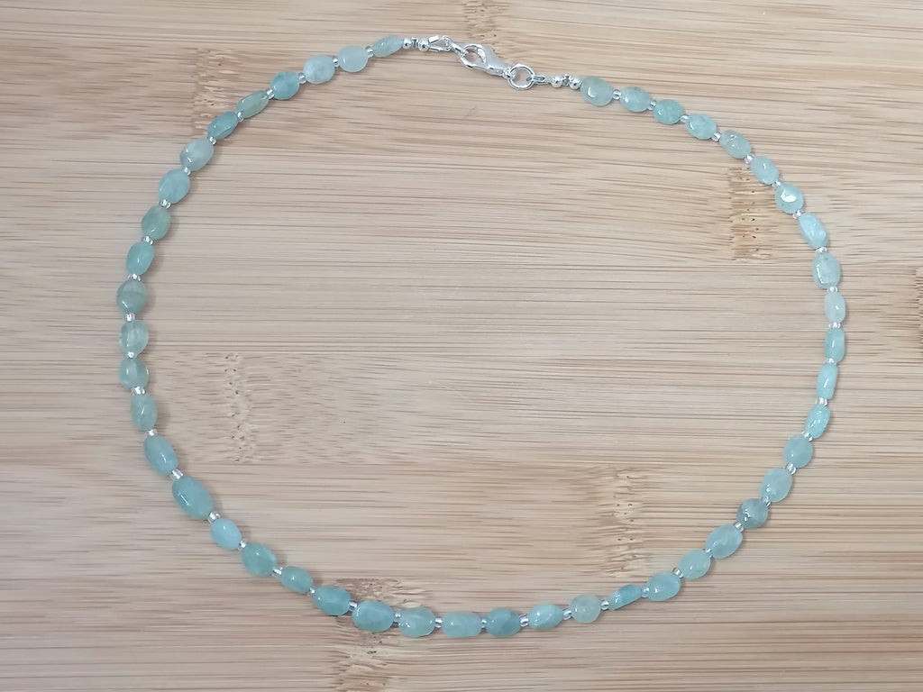 Semi-Precious Aquamarine Gemstone Necklace